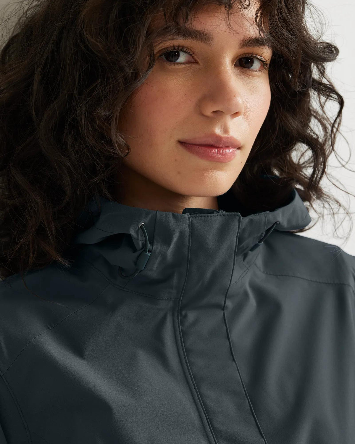 Women's Cloud Cap Waterproof Stretch Hooded Rain Parka-Storm-Regular-3