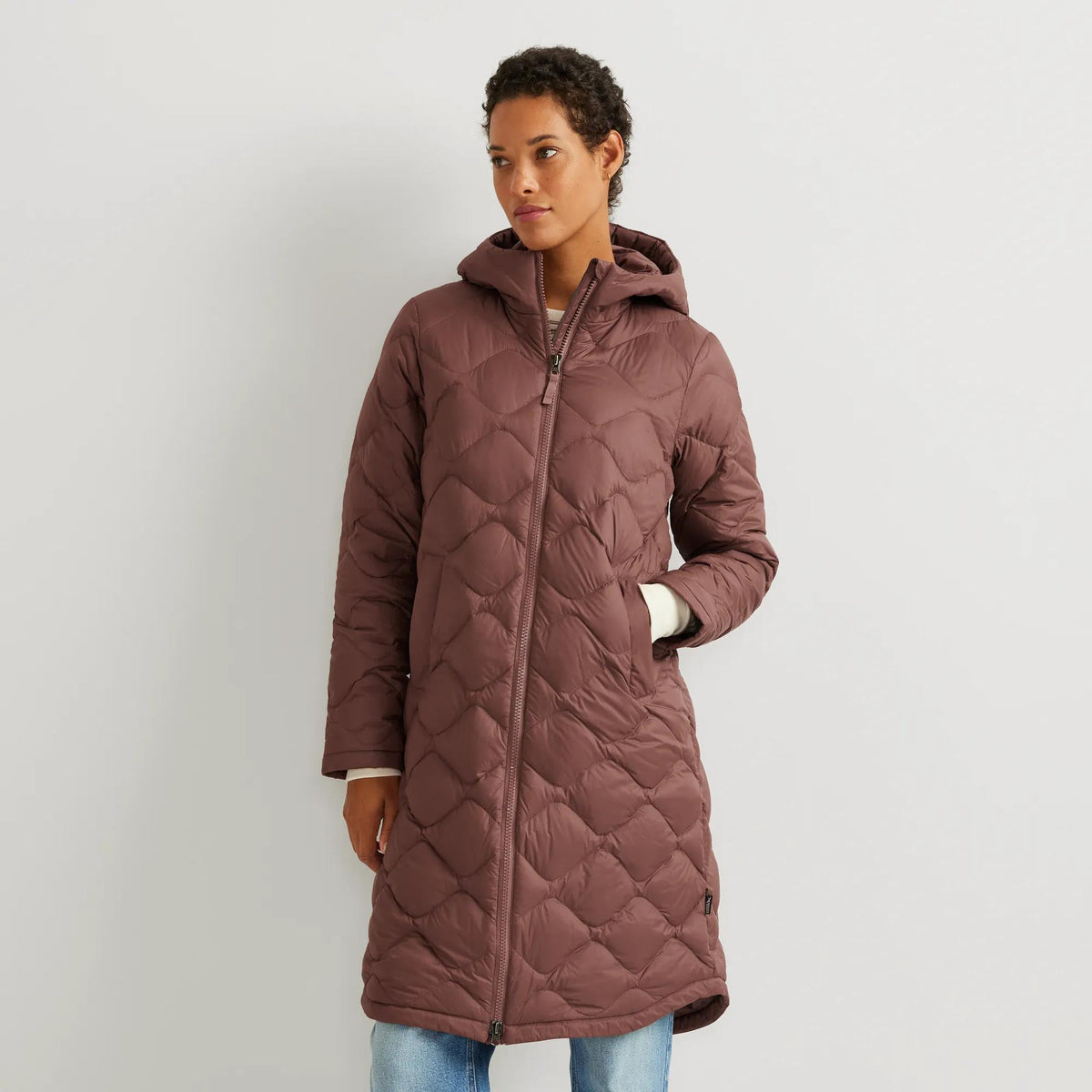 Women's Shaw Down Hooded Parka-Plum-Regular-3