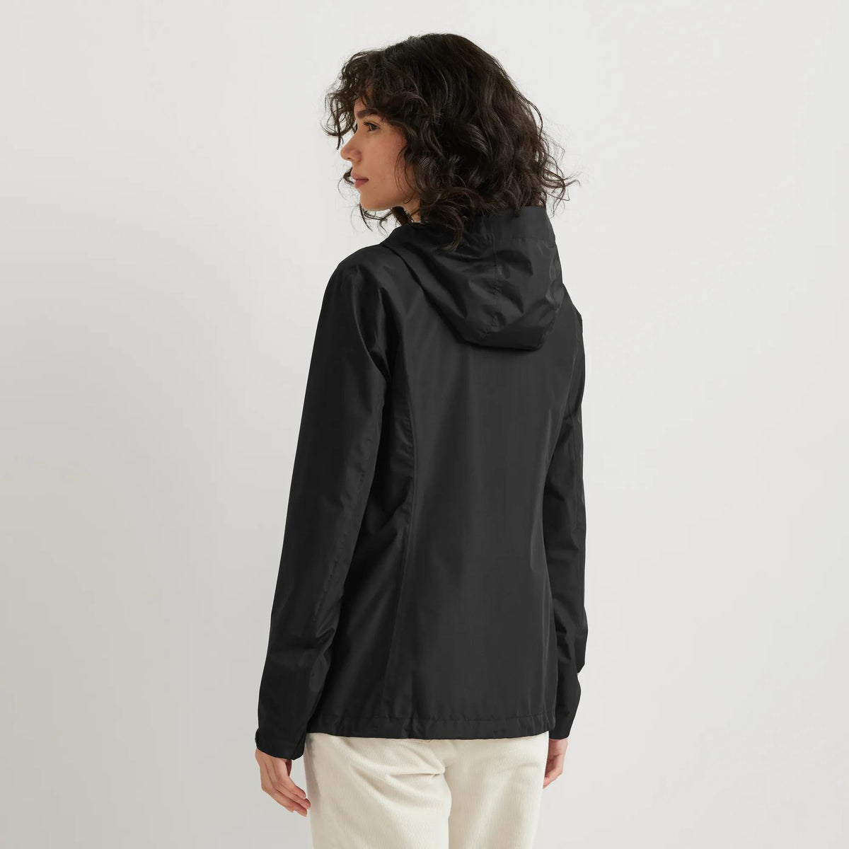 Women's RipPac® Pro Waterproof Hooded Rain Jacket-Black-Regular-12