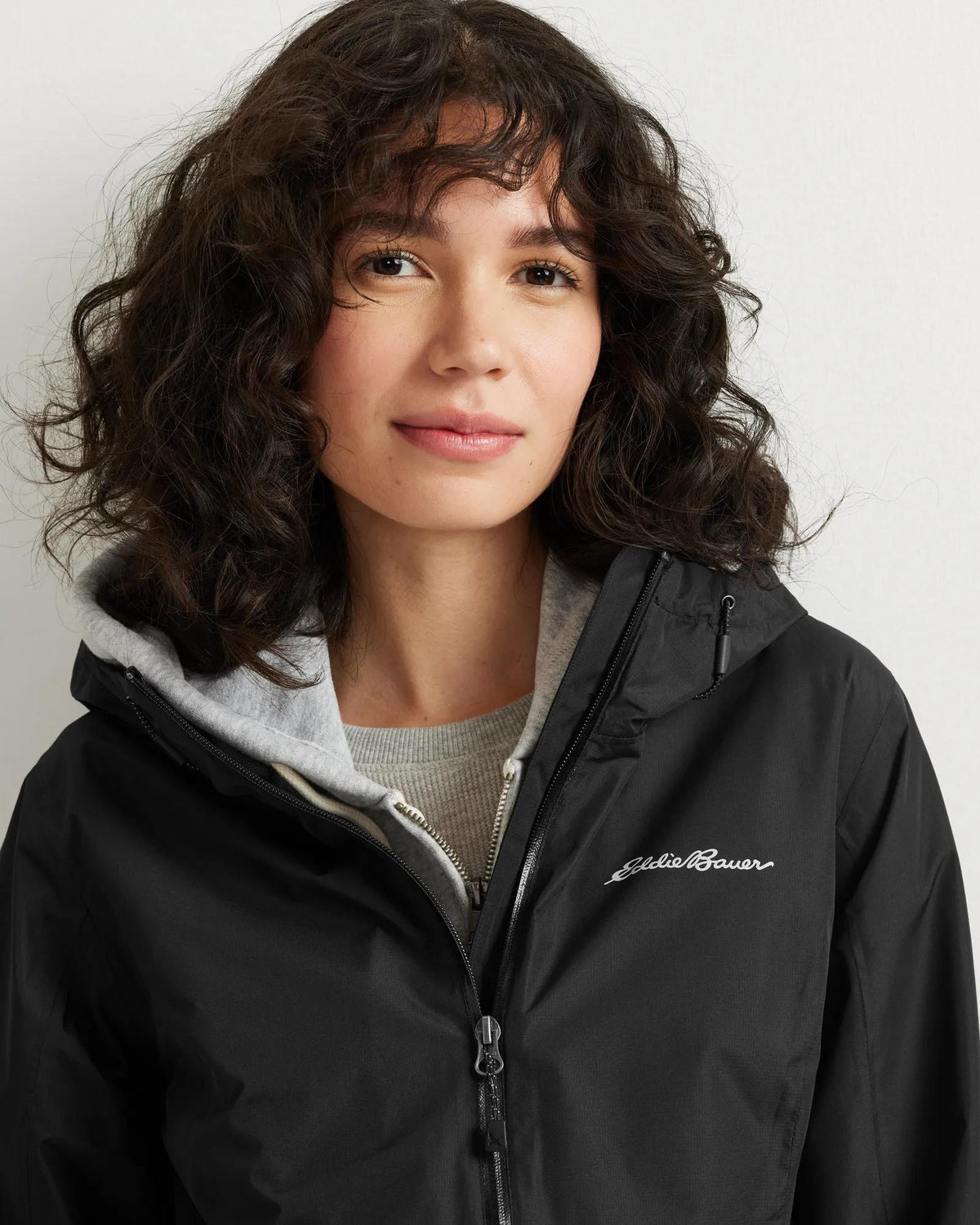 Women's RipPac® Pro Waterproof Hooded Rain Jacket-Black-Regular-17