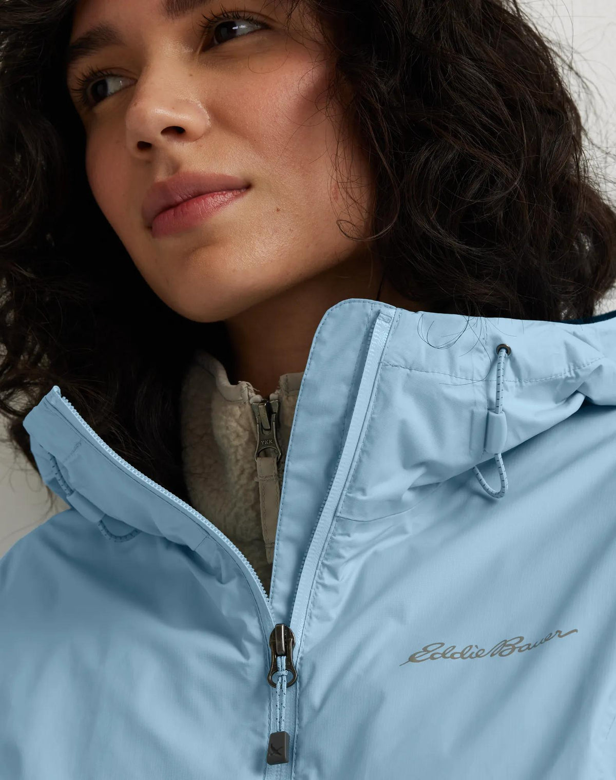 Women's RipPac® Pro Waterproof Hooded Rain Jacket-Lt Blue-Regular-16