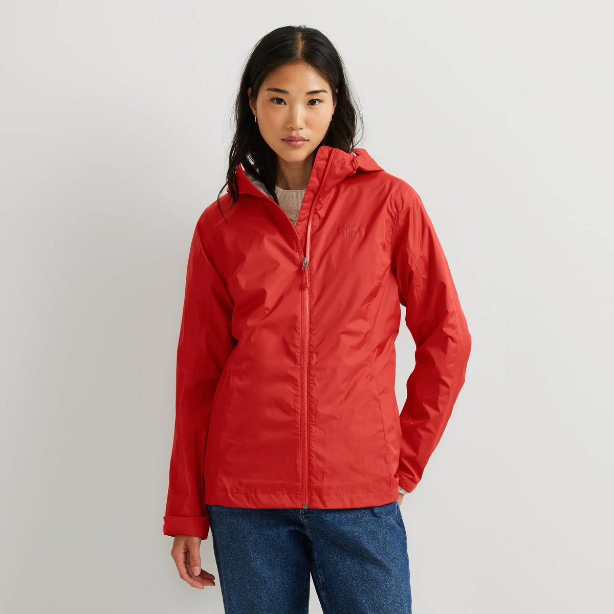 Women's RipPac® Pro Waterproof Hooded Rain Jacket-Dk Persimmon-Regular-1
