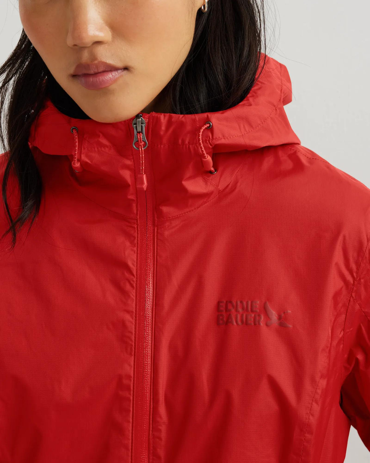 Women's RipPac® Pro Waterproof Hooded Rain Jacket-Dk Persimmon-Regular-7