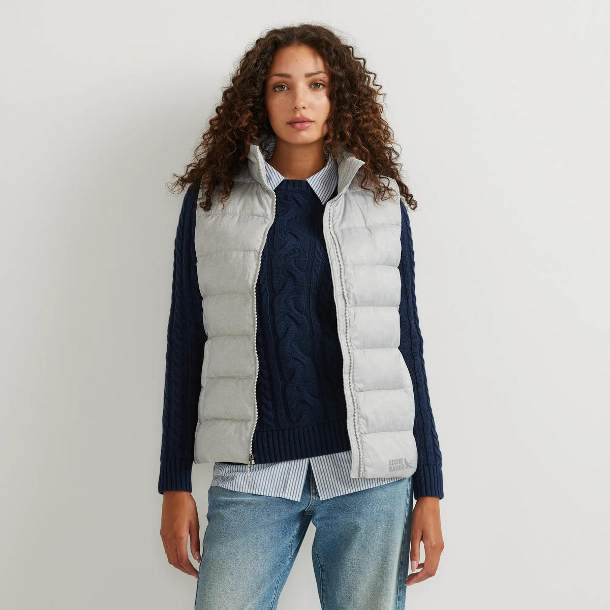 Women's CirrusLite Down Vest-Lt Htr Gray-Regular-1