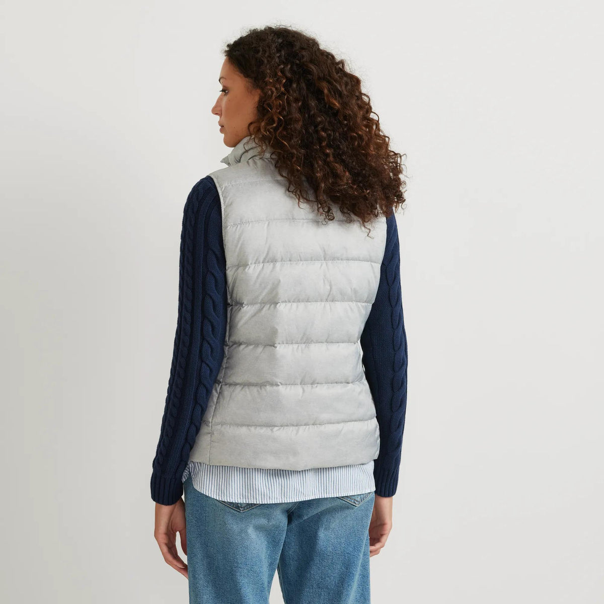 Women's CirrusLite Down Vest-Lt Htr Gray-Regular-4