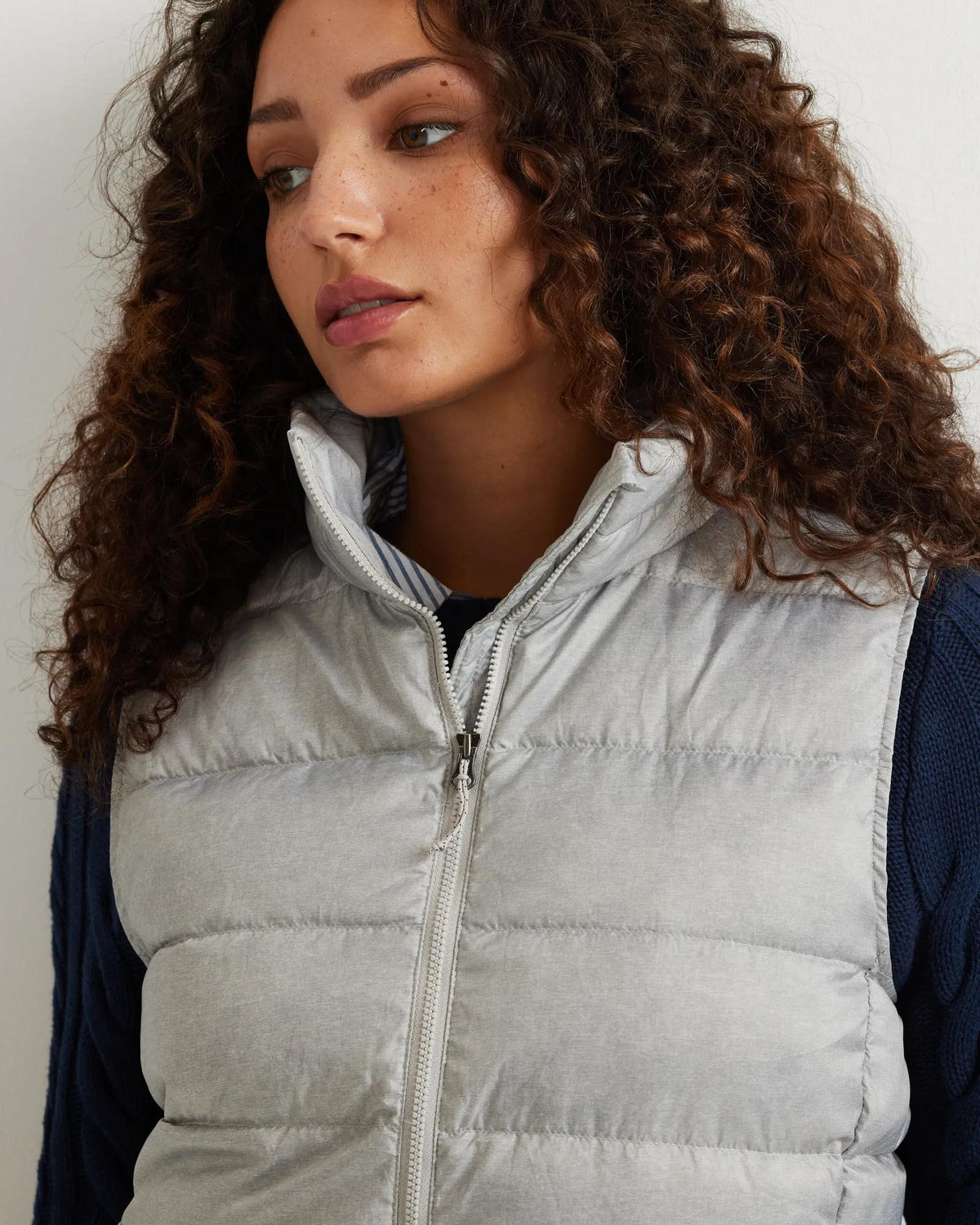 Women's CirrusLite Down Vest-Lt Htr Gray-Regular-7