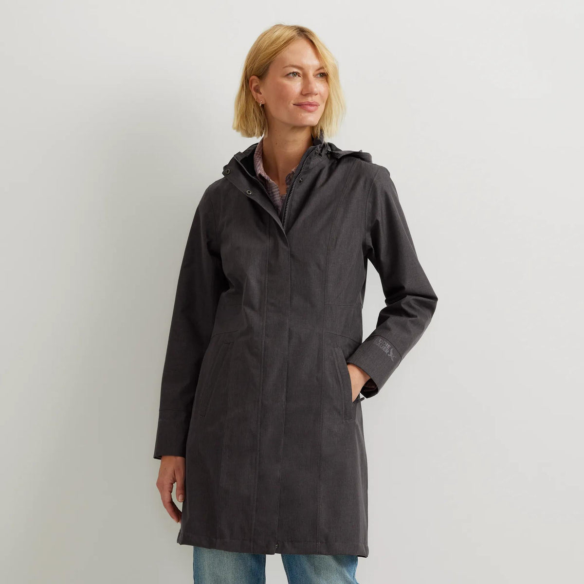 Trench-coat imperméable à capuche Girl On The Go® pour femme