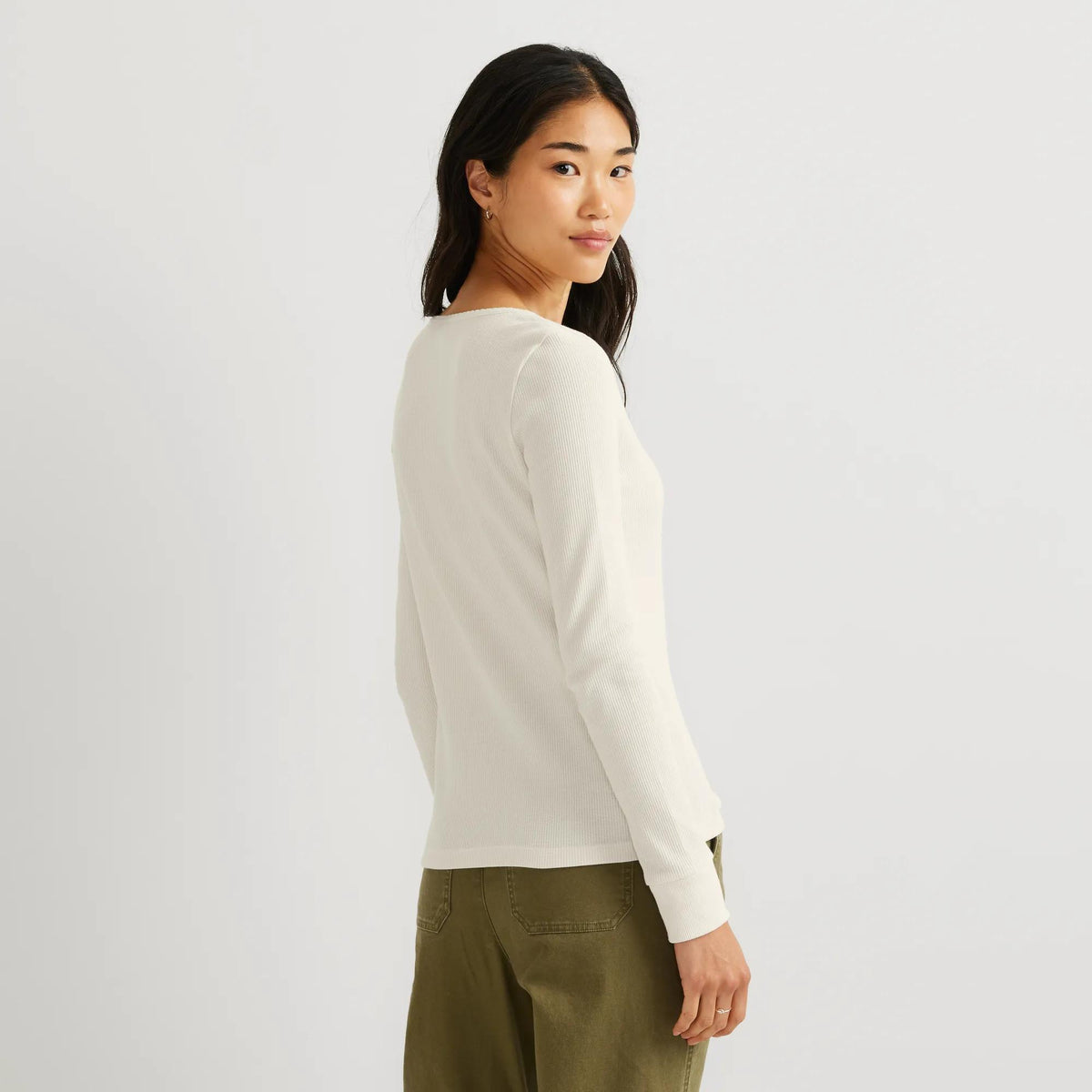 Women's Infinity Thermal Henley-Ivory-Regular-14