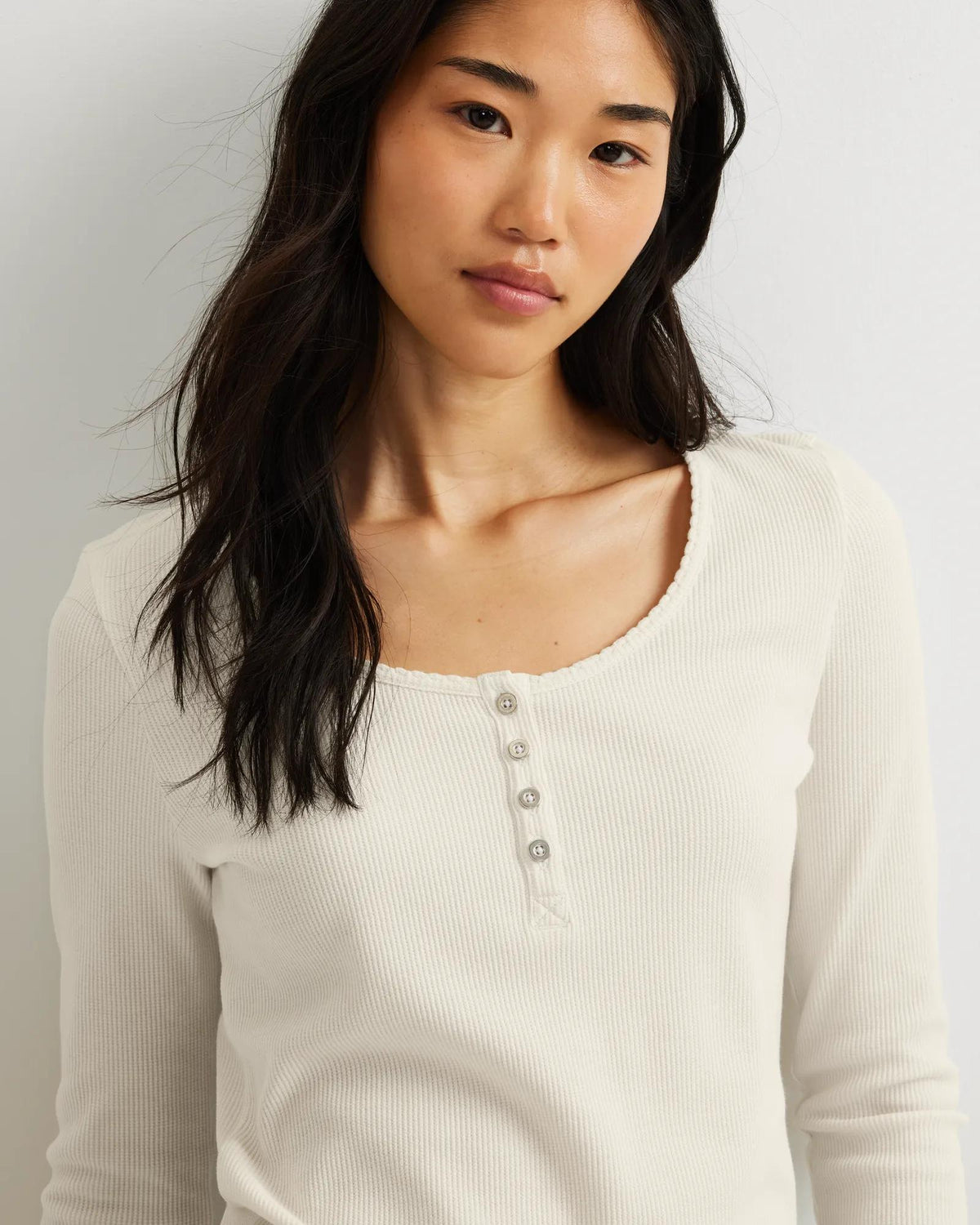 Women's Infinity Thermal Henley-Ivory-Regular-10