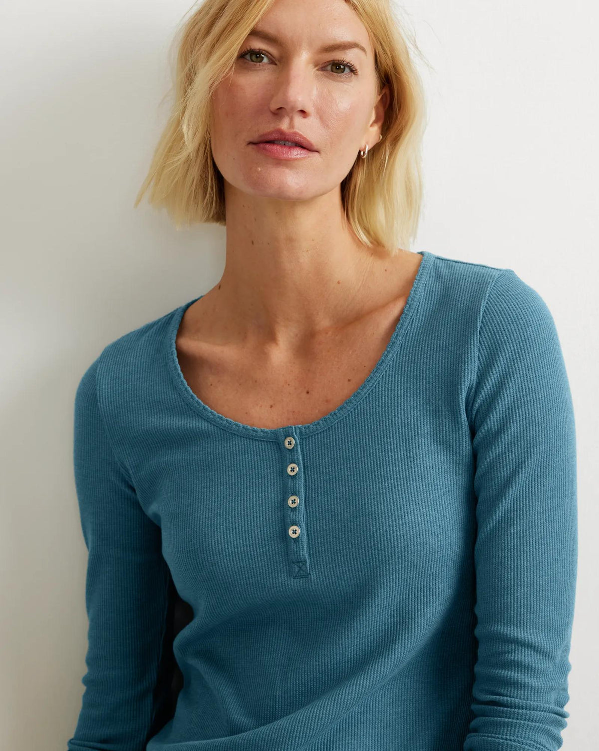 Women's Infinity Thermal Henley-Sea Blue-Regular-21