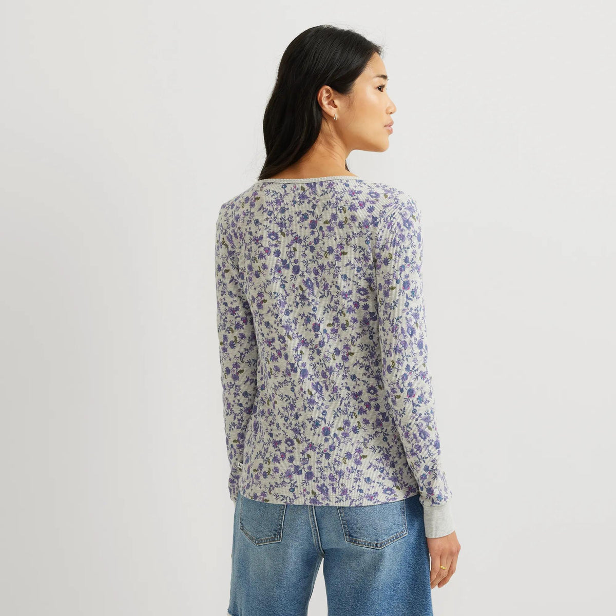 Women's Infinity Thermal Henley-Lt Htr Gray-Regular-16