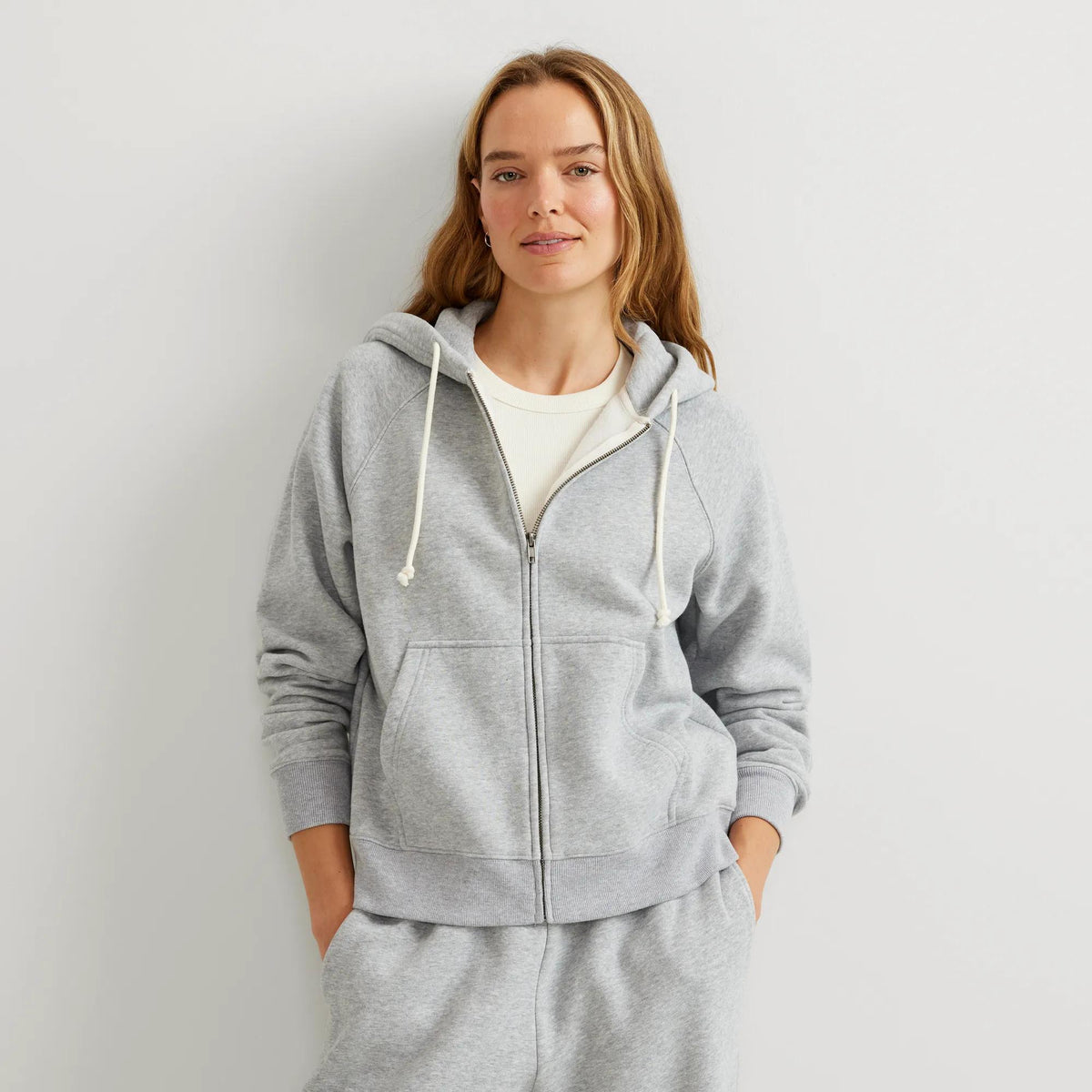 Women's Vintage Soft Full-Zip Hoodie-Htr Gray-Regular-25