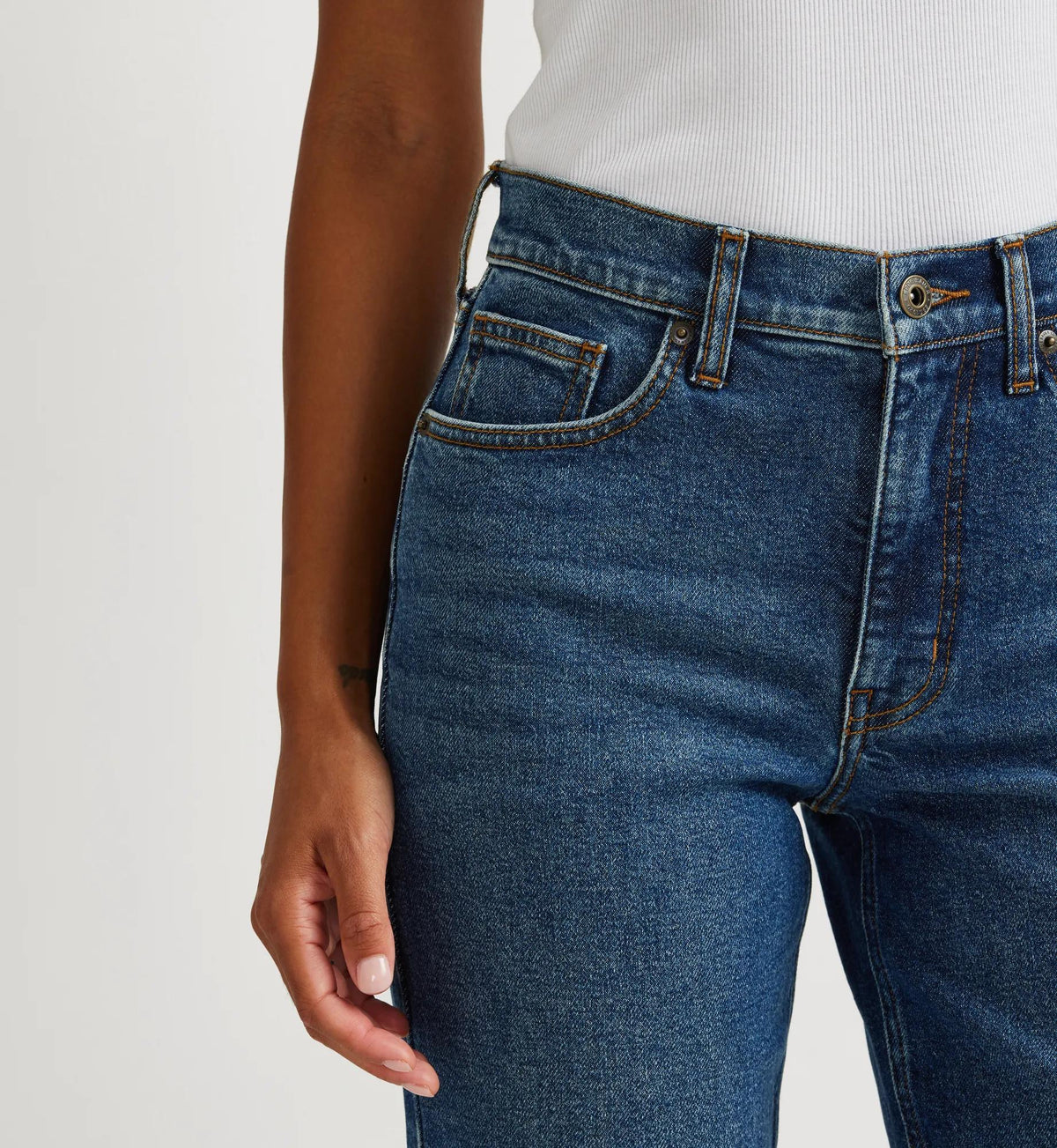 Women's Authentic High-Rise Straight Leg Jeans-Indigo Blue-Regular-18