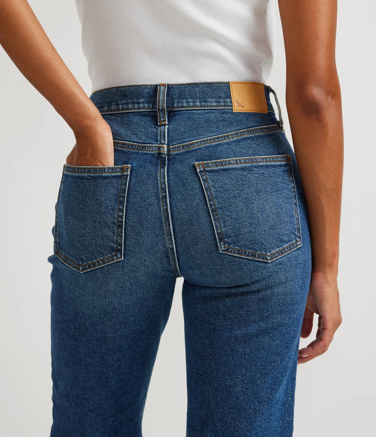 Women's Authentic High-Rise Straight Leg Jeans-Indigo Blue-Regular-20