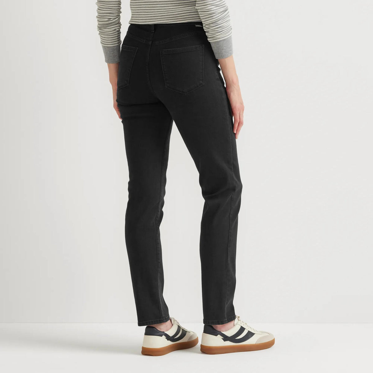 Women's Venture Stretch High-Rise Straight Leg Jeans-Black-Regular-4