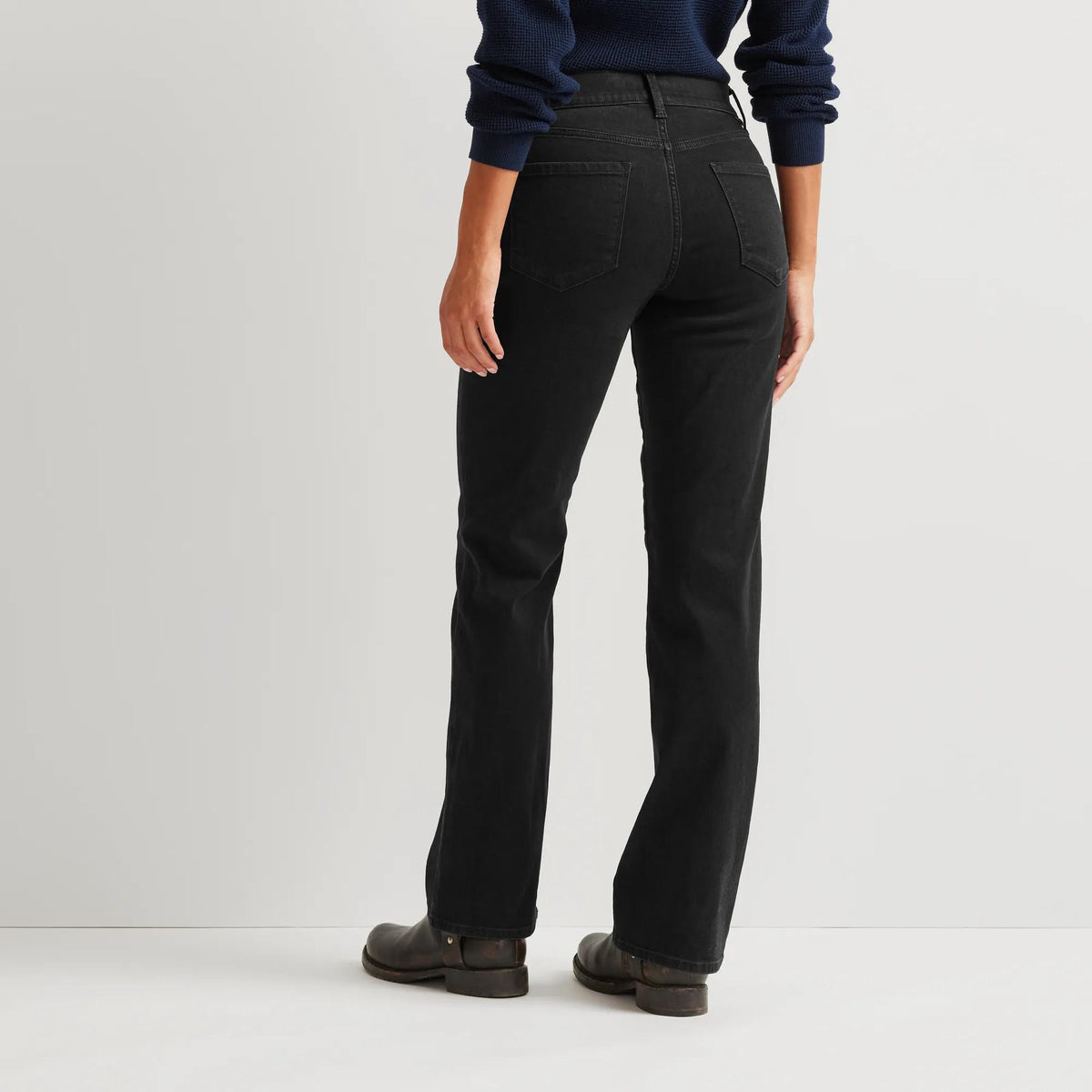 Women's Venture Stretch High-Rise Bootcut Jeans-Black-Regular-14