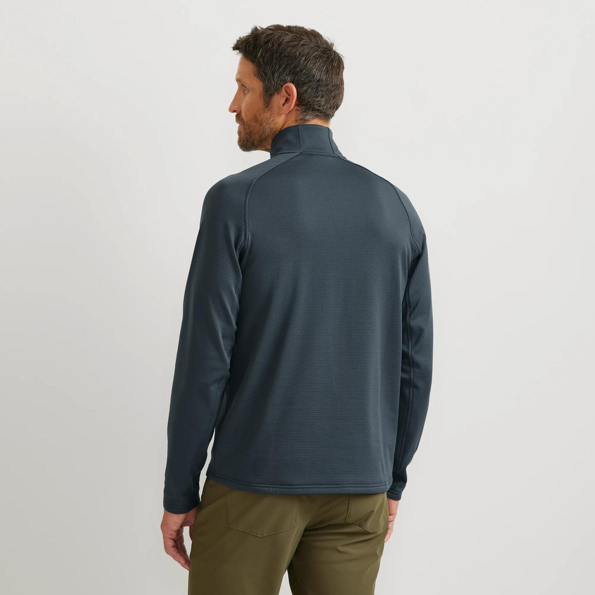 Men's High Route Grid Fleece-Lined 1/2-Zip Pullover-Storm-Regular-2