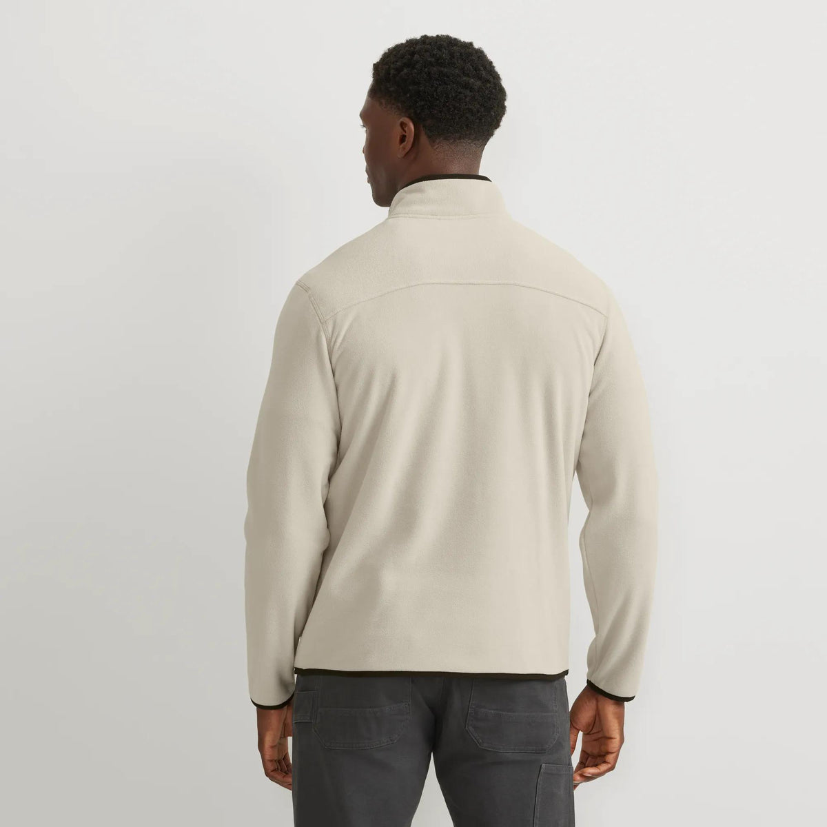 Men's Chutes Fleece Snap Mock Pullover-Ecru-Regular-4