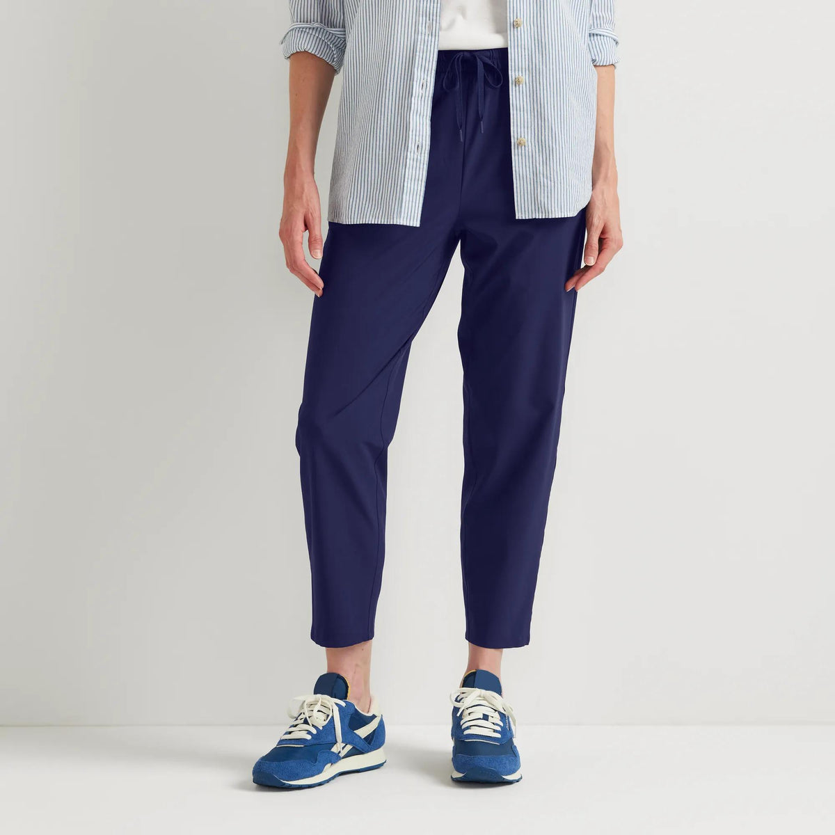 Women's Departure Stretch Tie-Front Ankle Pants-Atlantic-Regular-2