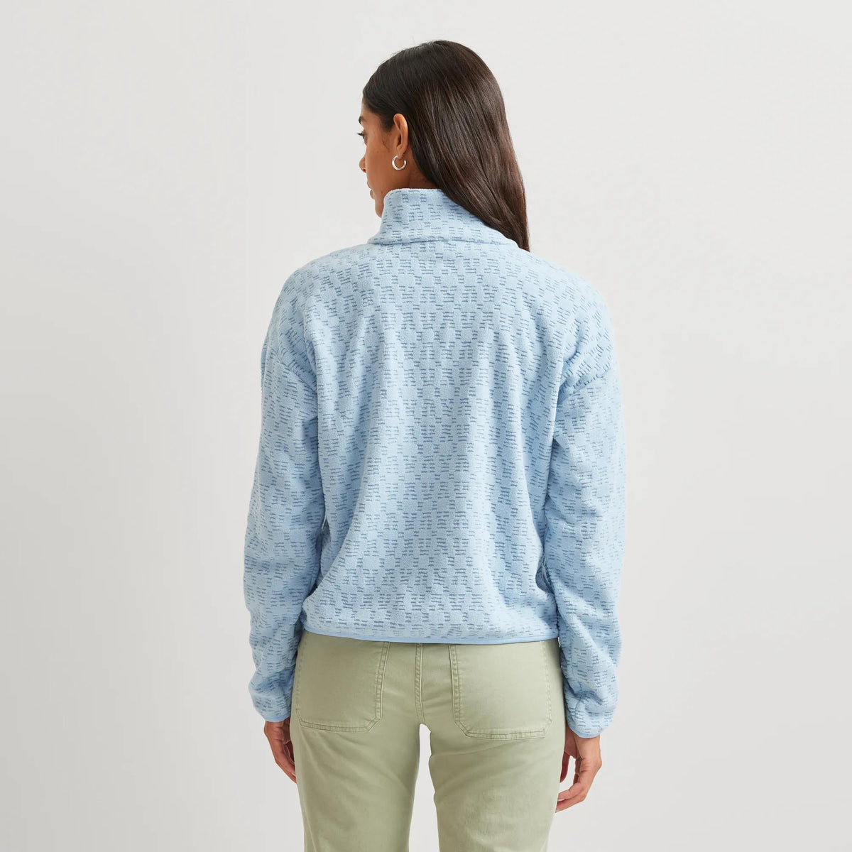 Women's Quest Fleece 2.0 Pullover - Print-Slate Blue-Regular-3