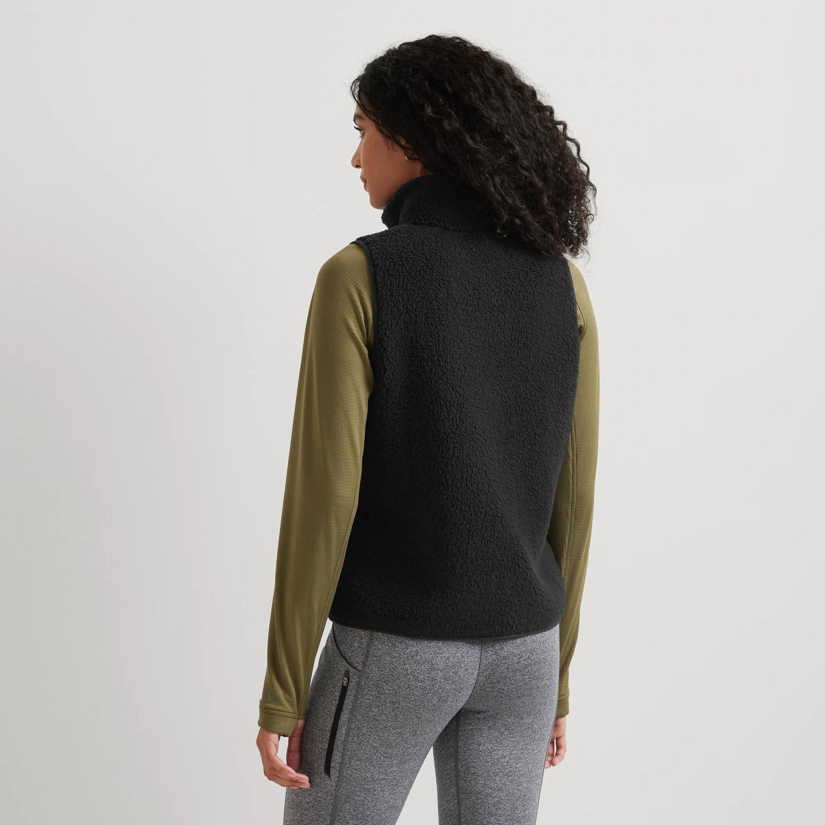 Women's Chill Out Fleece Vest-Black-Regular-2