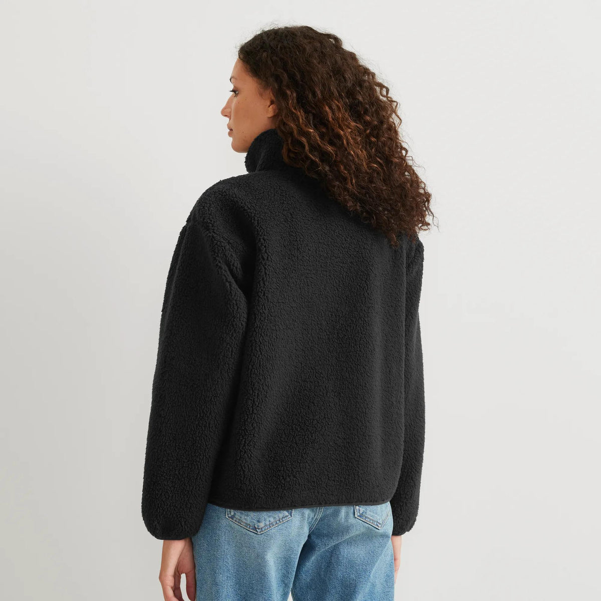 Women's Chill Out Fleece Full-Zip Jacket-Black-Regular-3