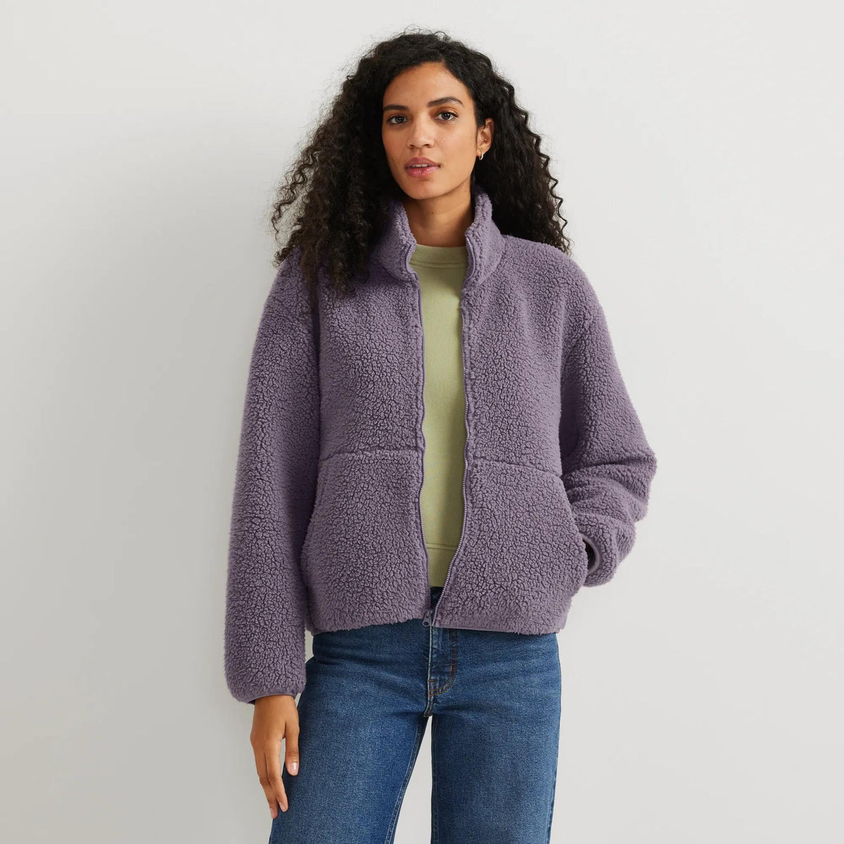 Women's Chill Out Fleece Full-Zip Jacket-Thistle-Regular-2