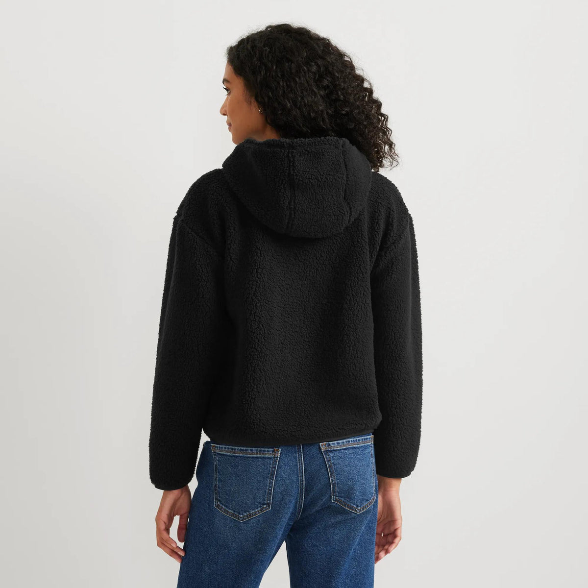Women's Chill Out Fleece Hoodie-Black-Regular-8