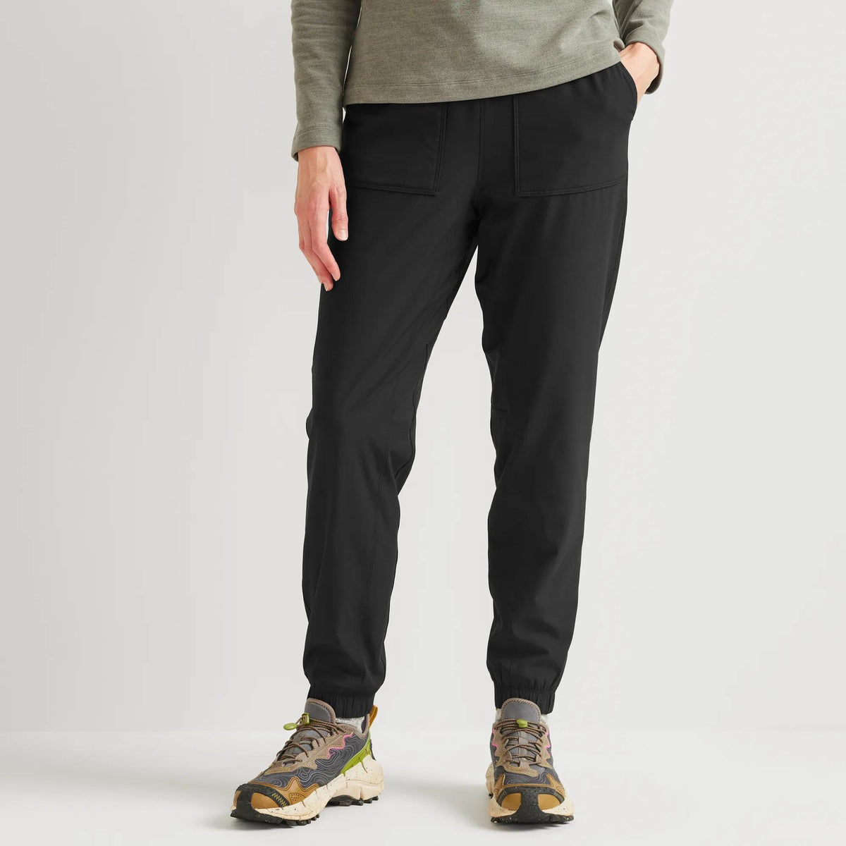Women's Flexion 3.0 Fleece-Lined Pull-On Joggers-Black-Regular-3