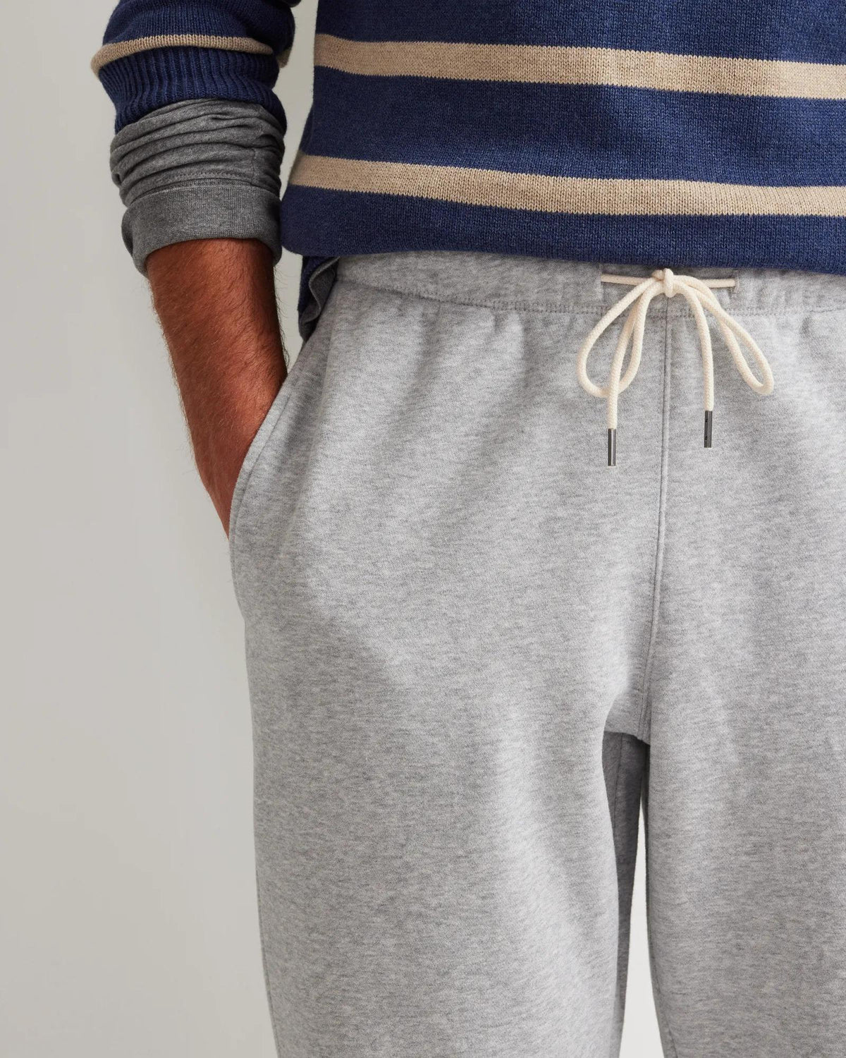 Men's Vintage Soft Classic Fit Jogger Sweatpants-Htr Gray-Regular-3