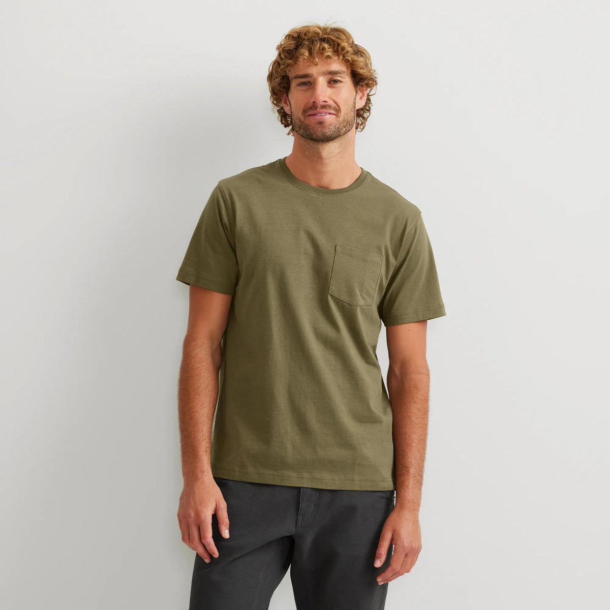 Men's Legend Wash 100% Cotton Short-Sleeve Pocket T-Shirt-Alder-Regular-4