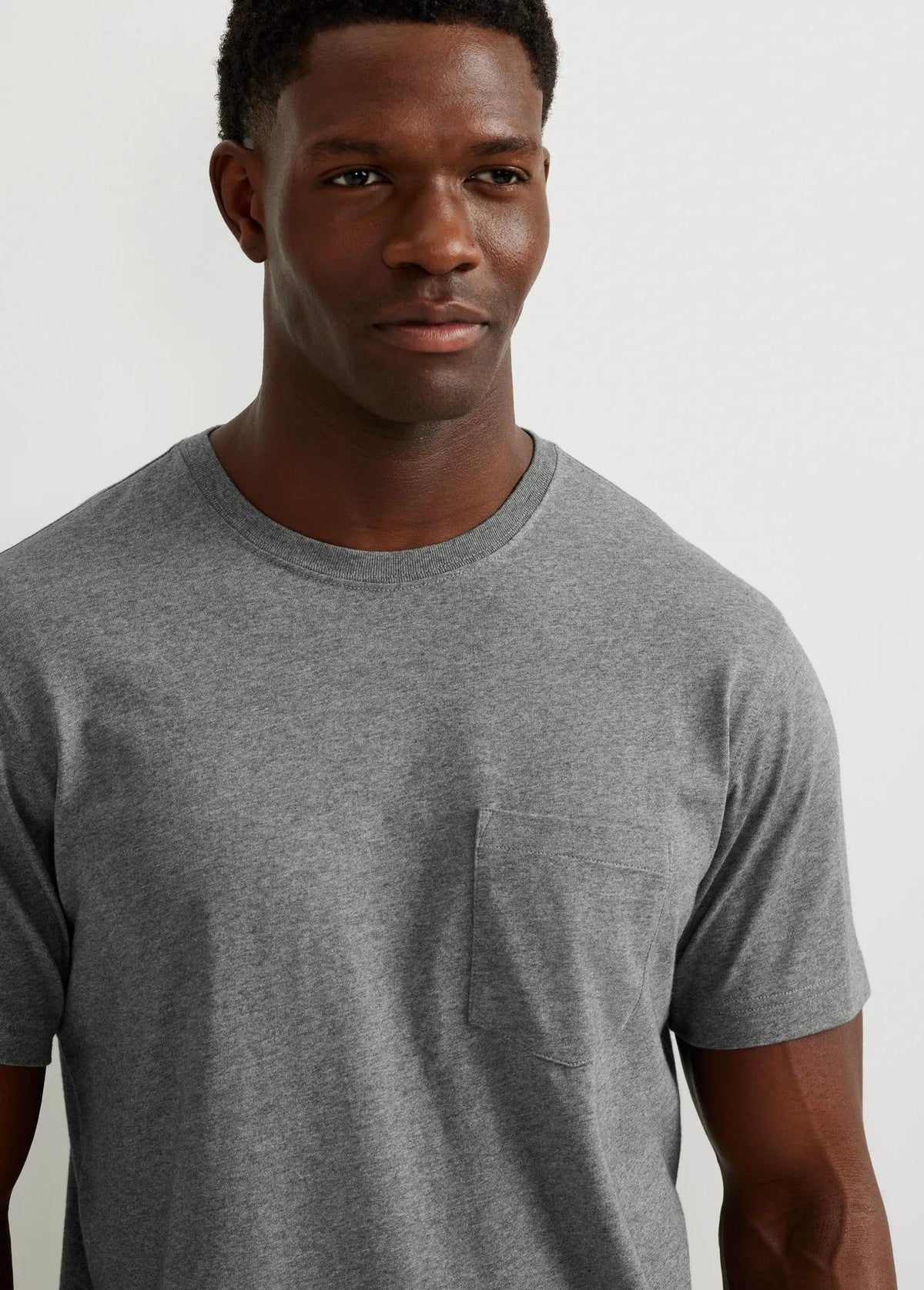 Men's Legend Wash 100% Cotton Short-Sleeve Pocket T-Shirt-Med Htr Gray-Regular-11