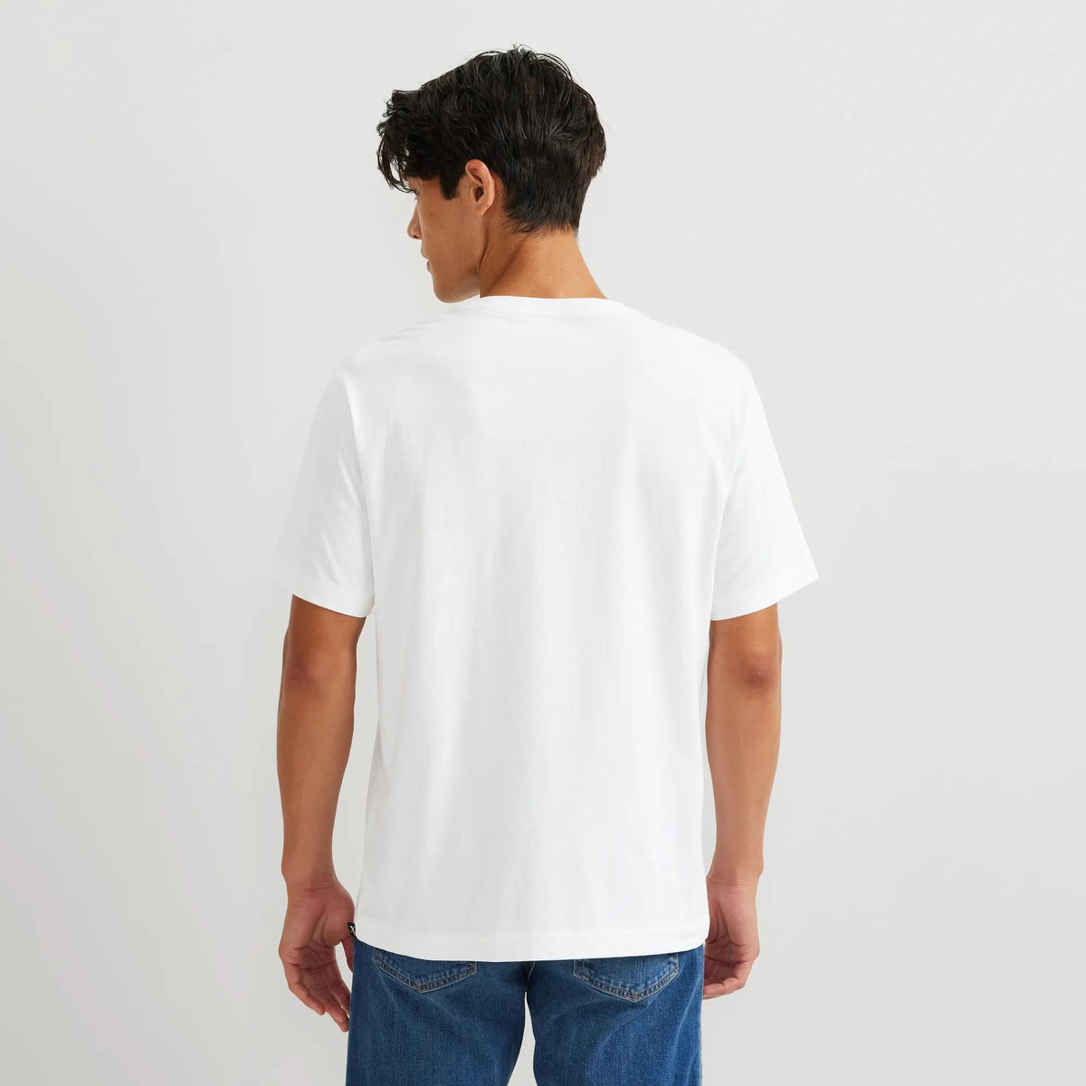 Men's Legend Wash 100% Cotton Short-Sleeve Classic T-Shirt-White-Regular-2