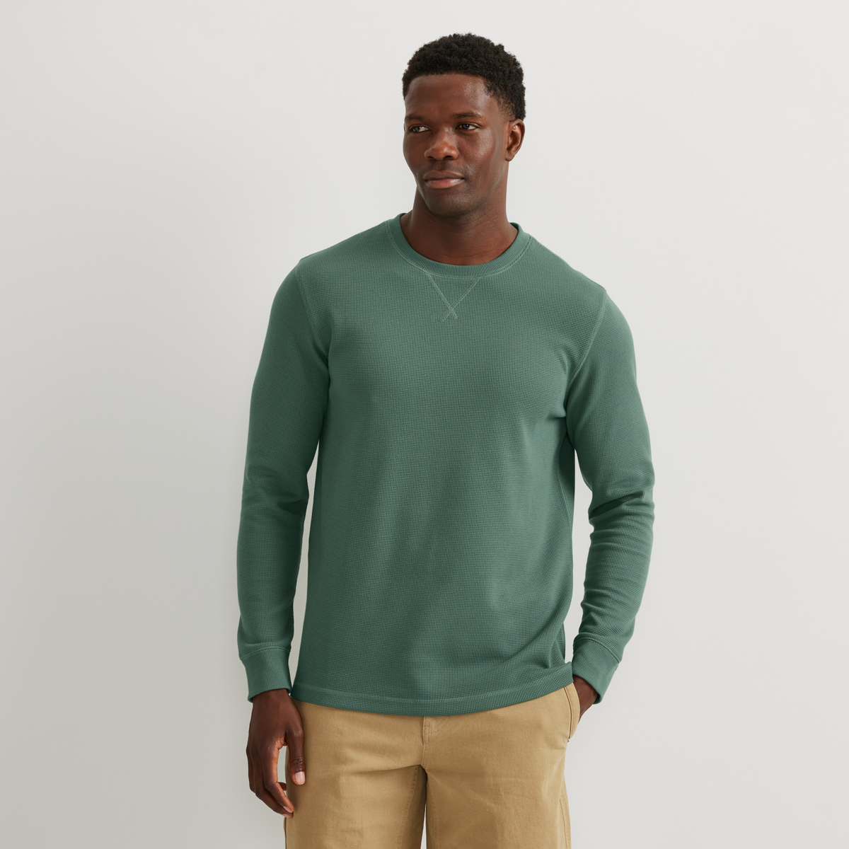 Men's Eddie's Favorite Ultrasoft Thermal Crew-Juniper-Regular-11