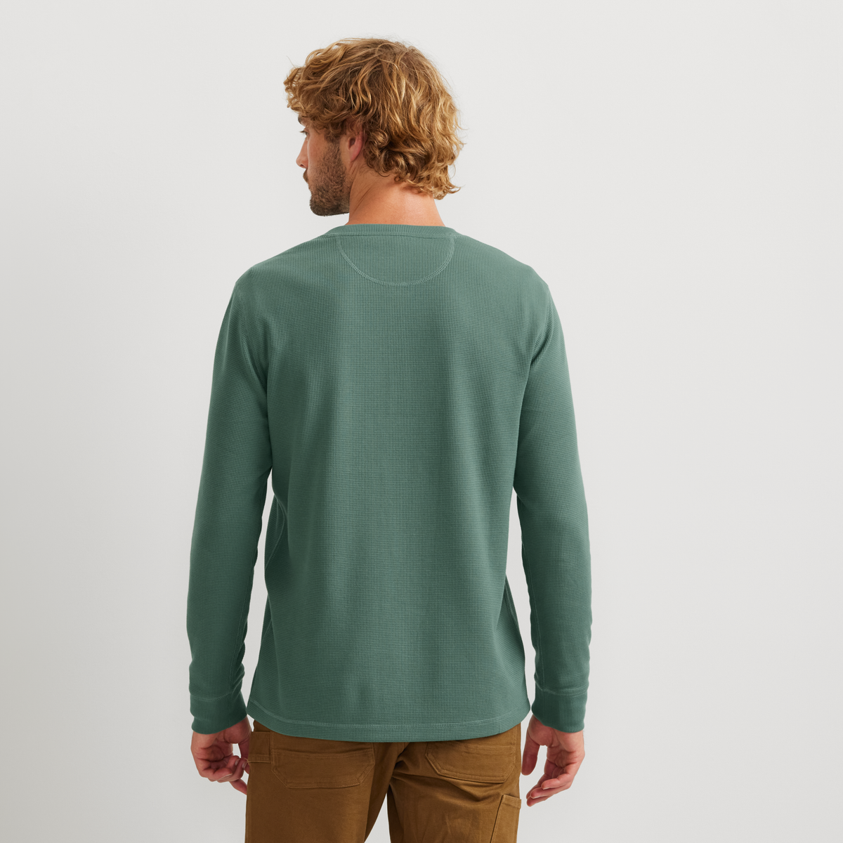 Men's Eddie's Favorite Ultrasoft Thermal Henley-Juniper-Regular-13