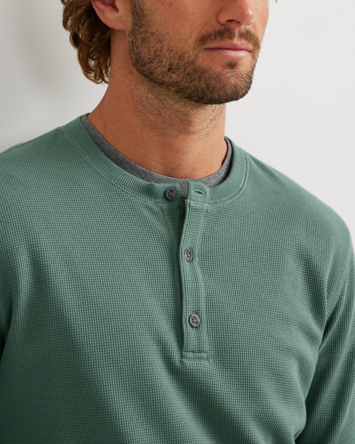 Men's Eddie's Favorite Ultrasoft Thermal Henley-Juniper-Regular-14