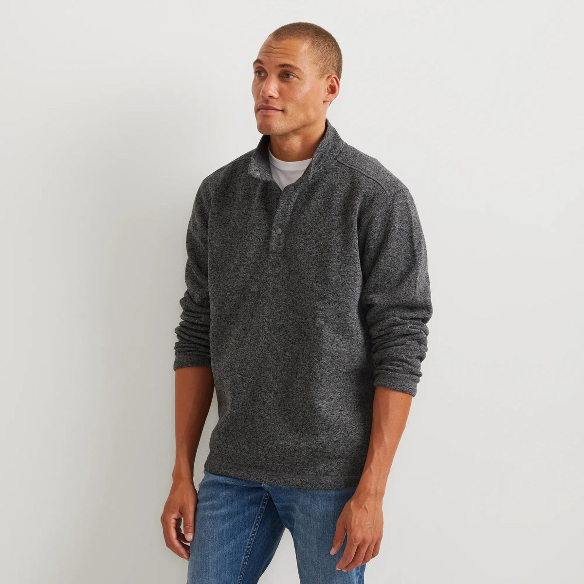 Men's Radiator Fleece 2.0 Snap Mock Pullover-Slate-Regular-4