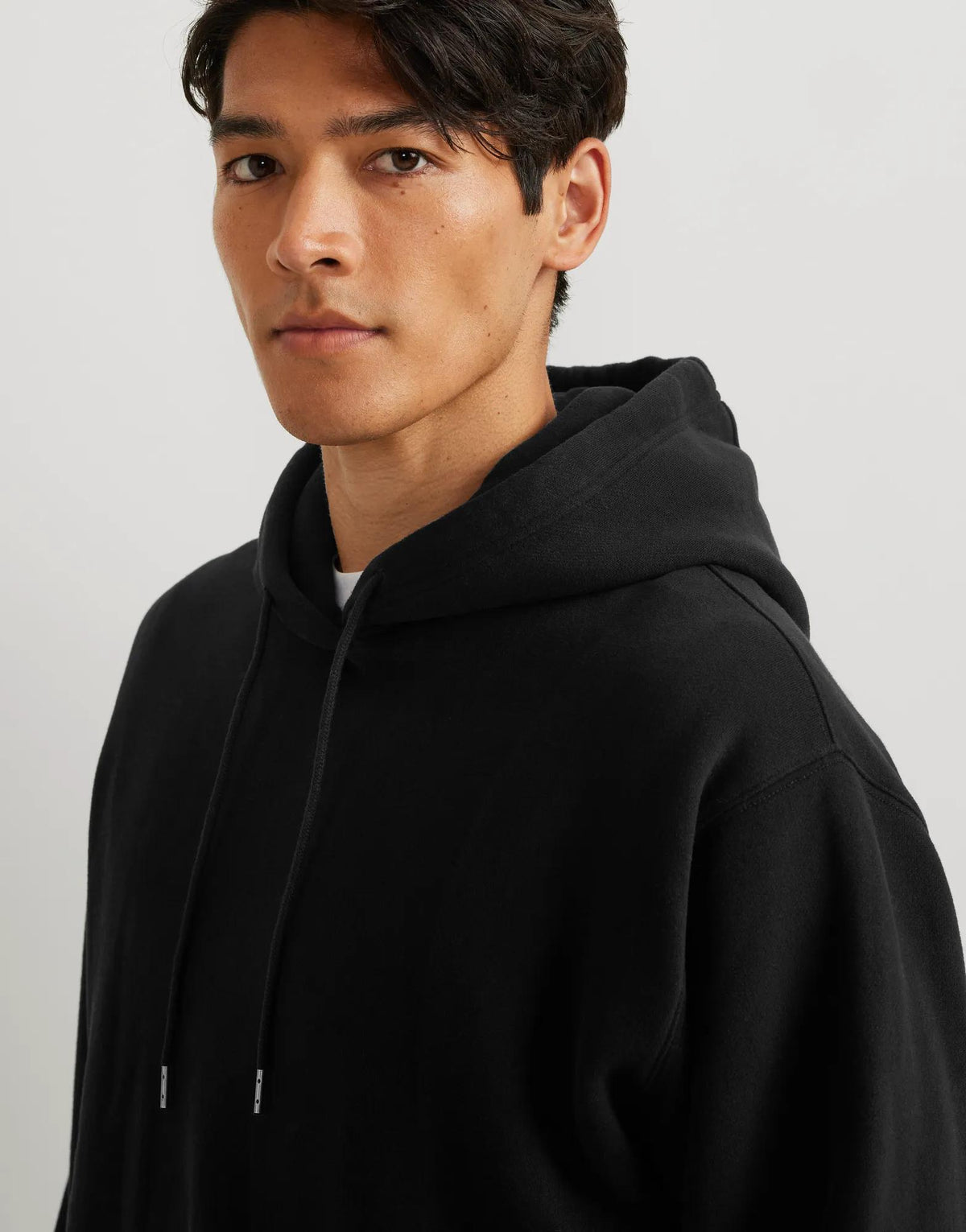 Men's Vintage Soft Pullover Hoodie-Black-Regular-5