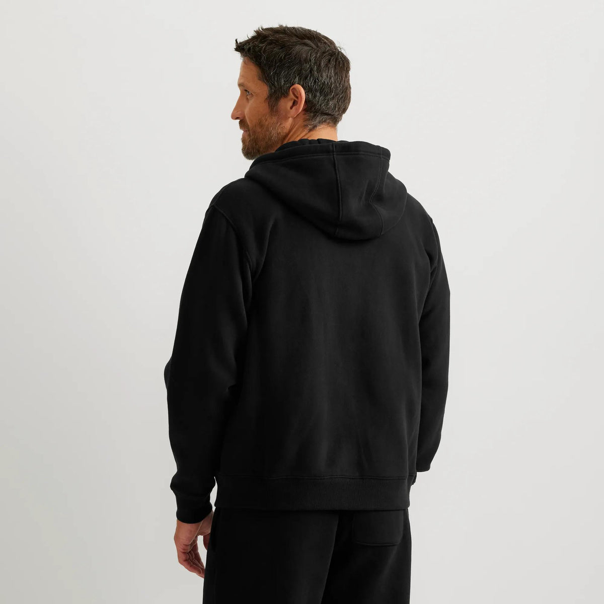 Men's Vintage Soft Full-Zip Sweatshirt-Black-Regular-3