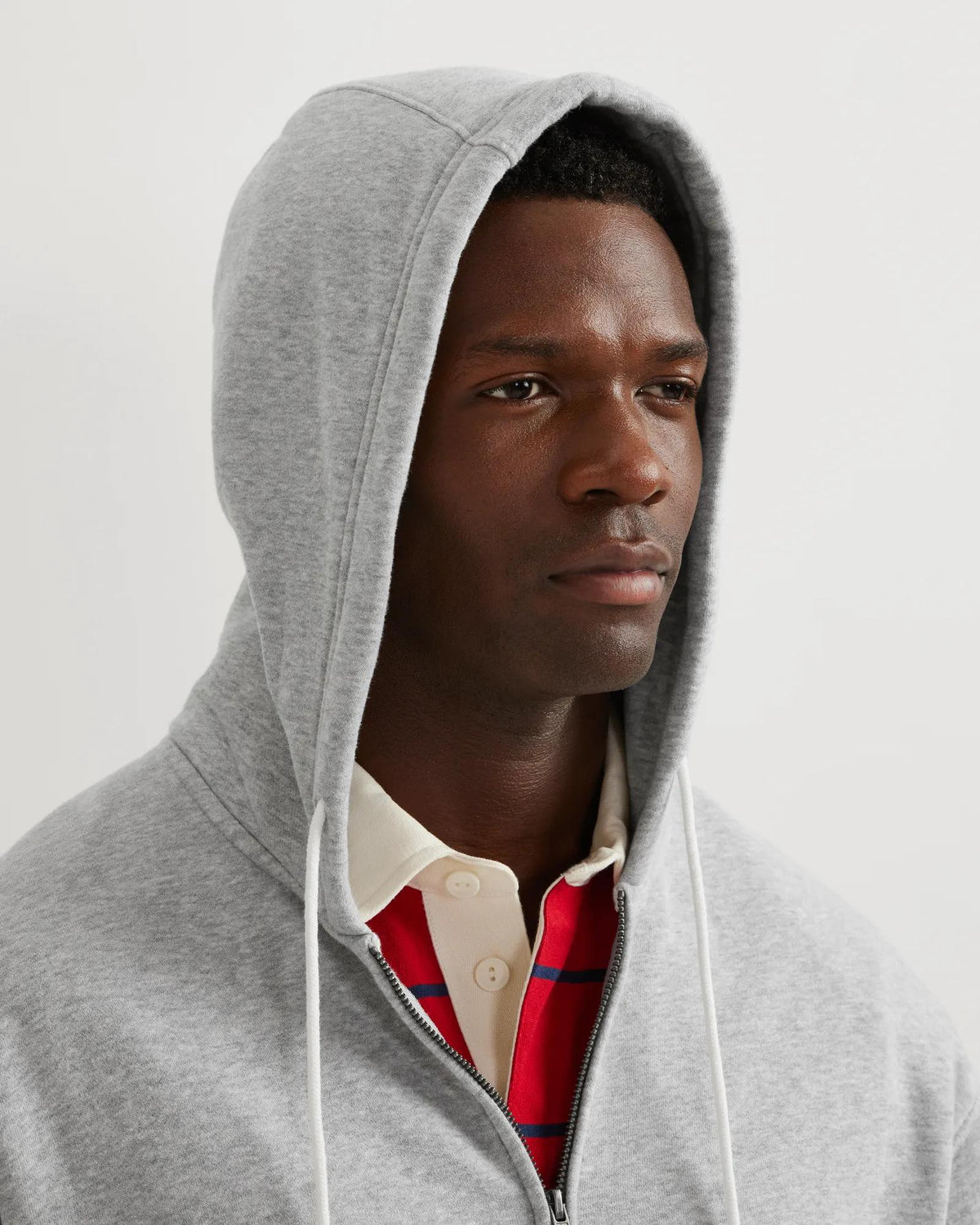 Men's Vintage Soft Full-Zip Sweatshirt-Htr Gray-Regular-5