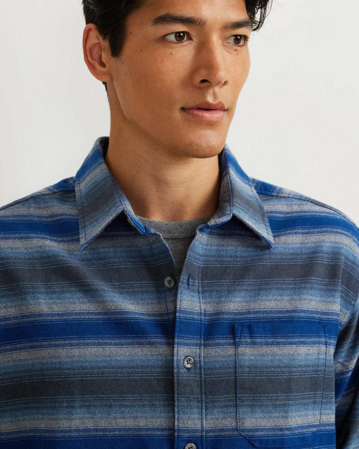 Men's Eddie's Favorite Classic Fit Flannel - Pattern-Dusty Blue-Regular-23