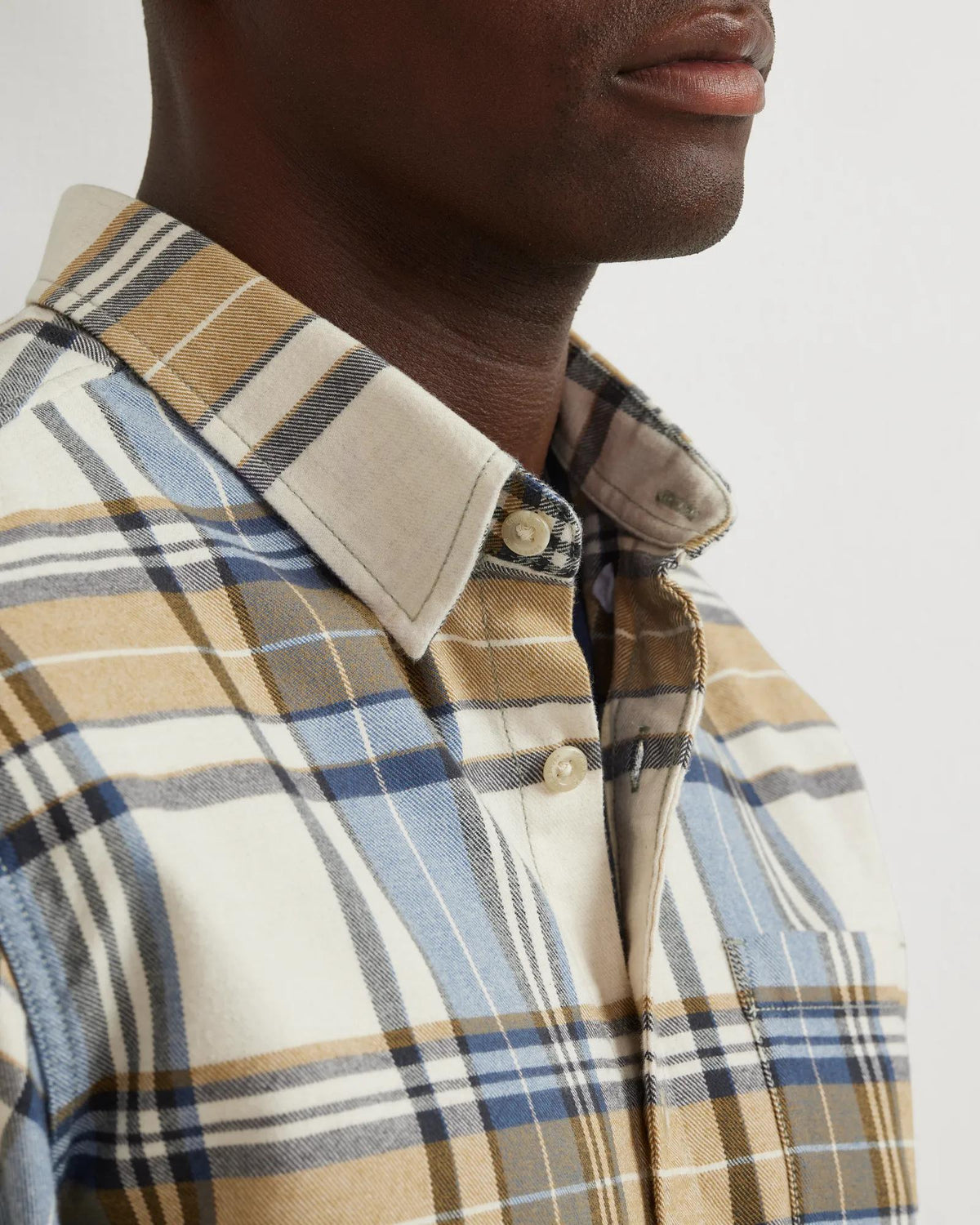 Men's Eddie's Favorite Classic Fit Flannel - Pattern-Cream Htr-Regular-18