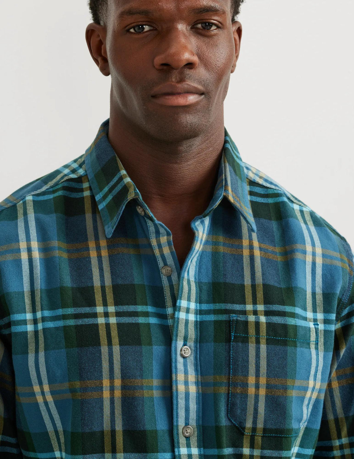 Men's Eddie's Favorite Classic Fit Flannel - Pattern-Teal-Regular-19
