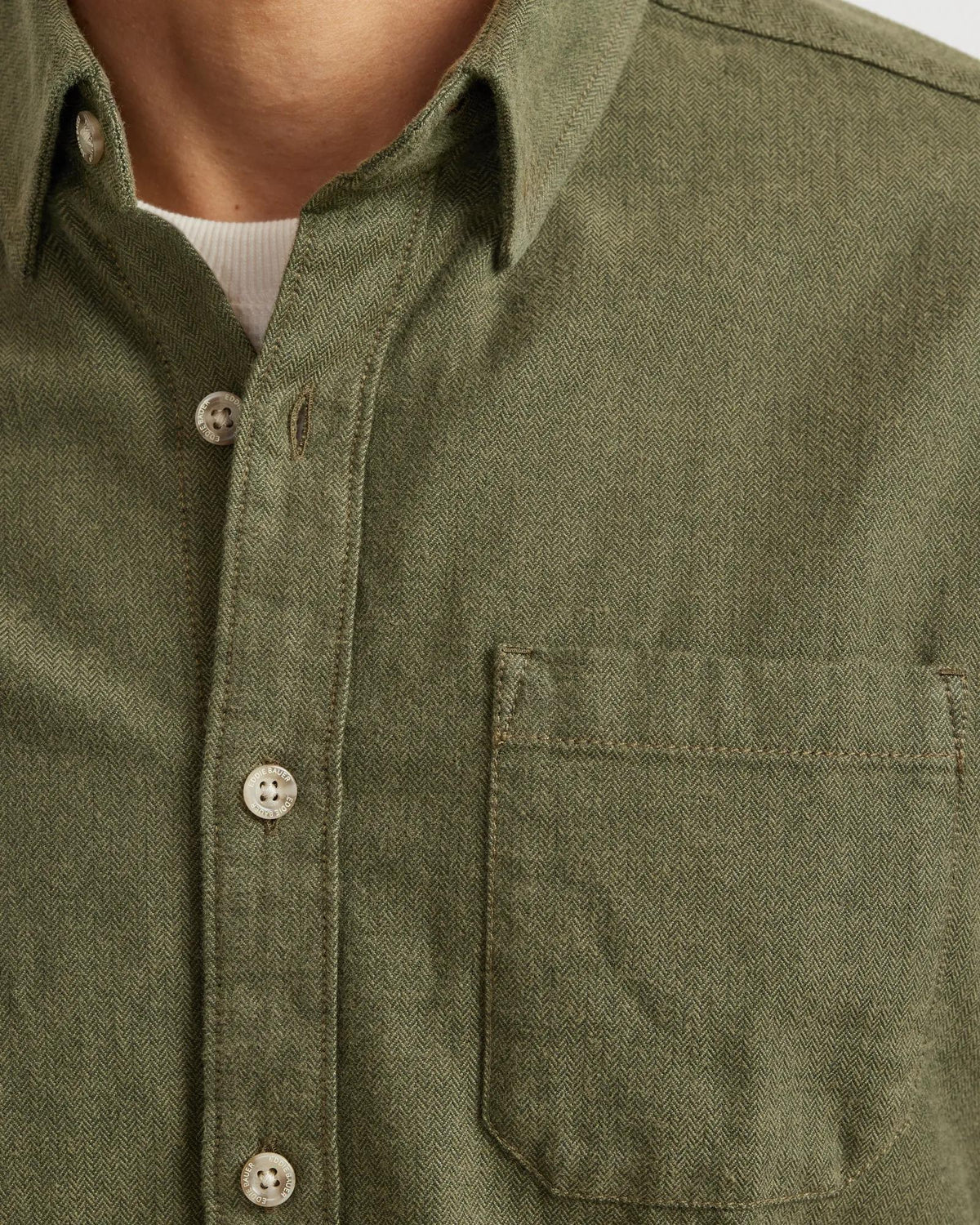 Men's Eddie's Favorite Flannel Classic Fit Shirt - Solid-Dk Forest-Regular-17