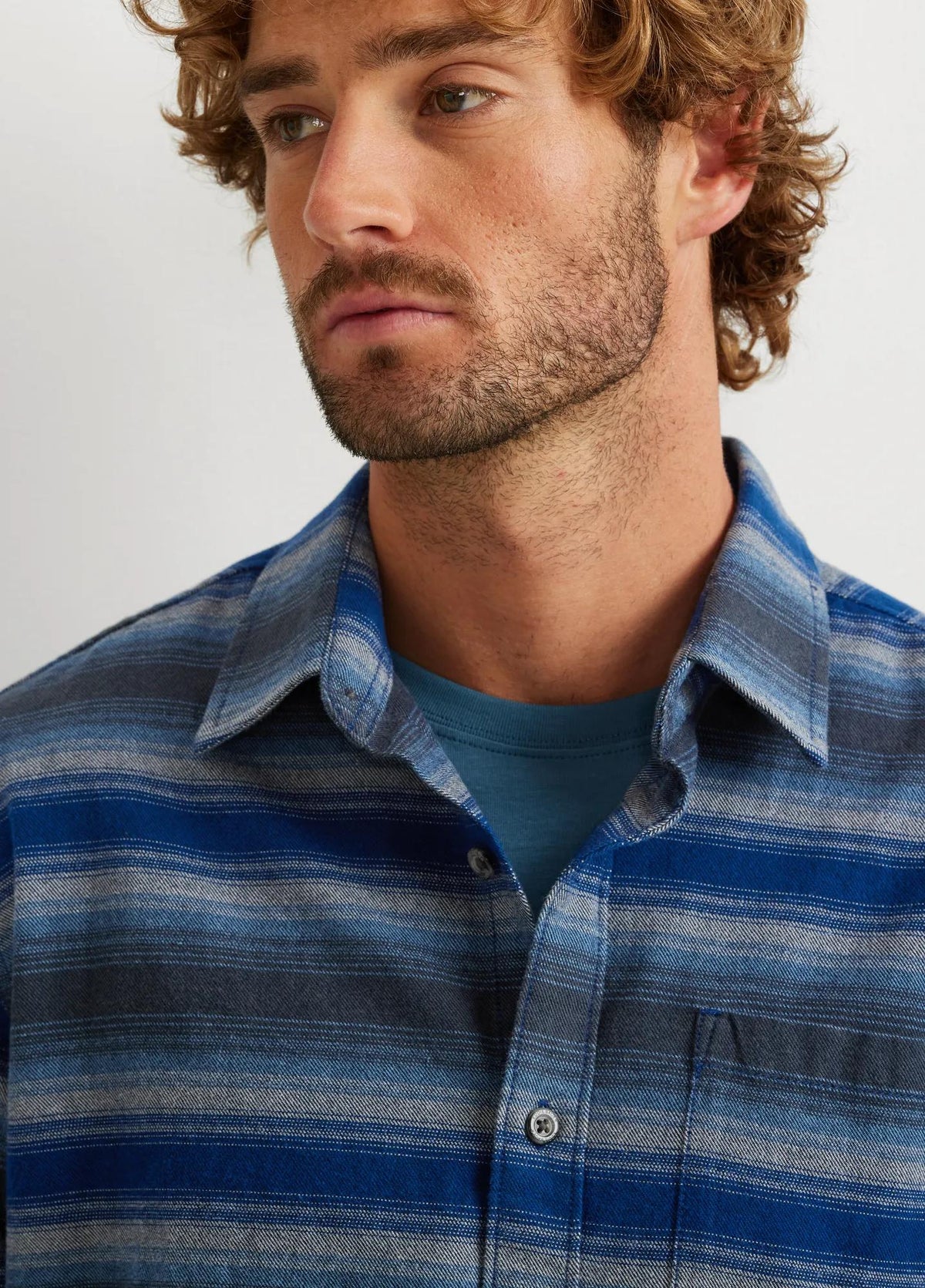 Men's Eddie's Favorite Flannel Relaxed Fit Shirt - Plaid-Dusty Blue-Regular-14