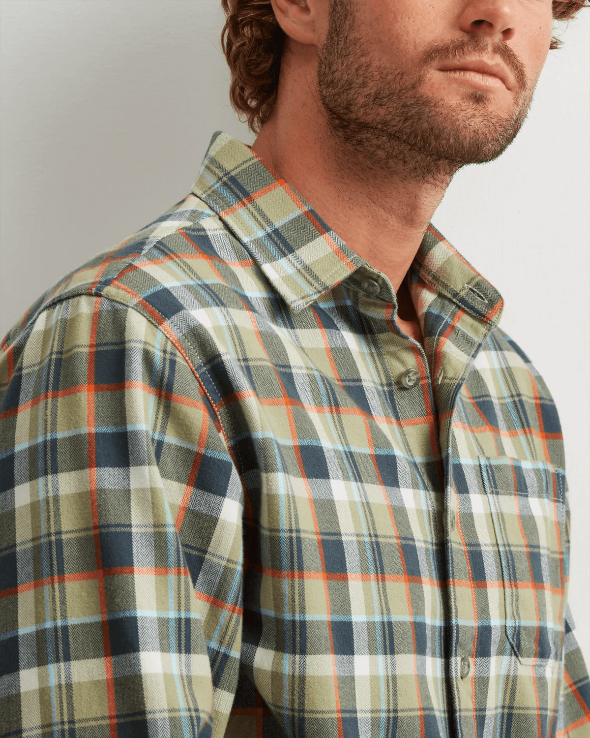 Men's Eddie's Favorite Flannel Relaxed Fit Shirt - Plaid-Dusty Sage-Regular-7