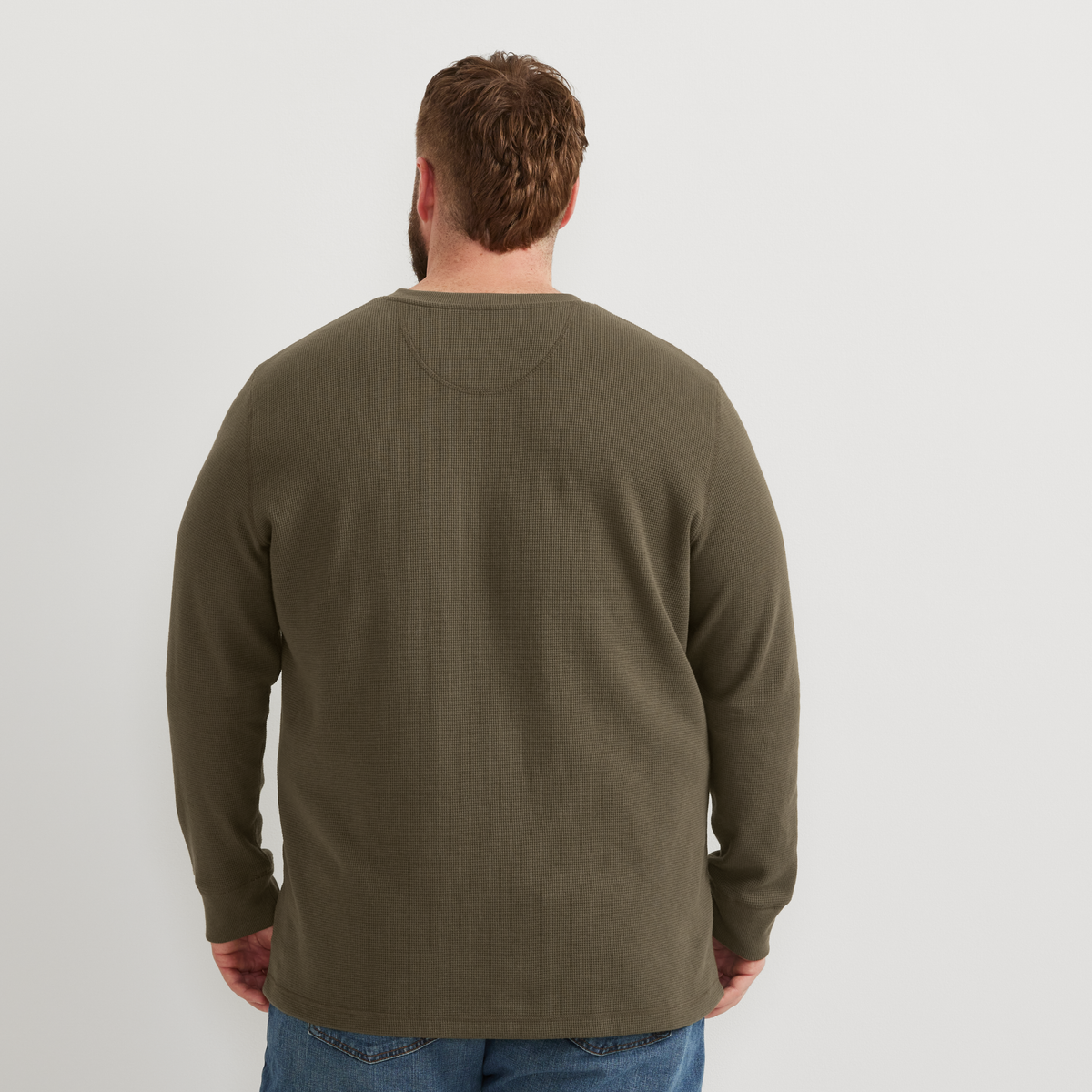 Men's Eddie's Favorite Ultrasoft Thermal Henley-DK Fatigue-Tall-26