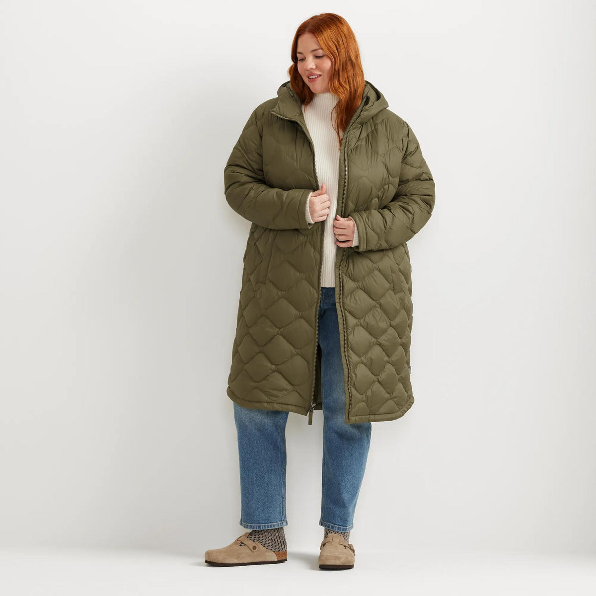 Women's Shaw Down Hooded Parka-Alder-Plus-12