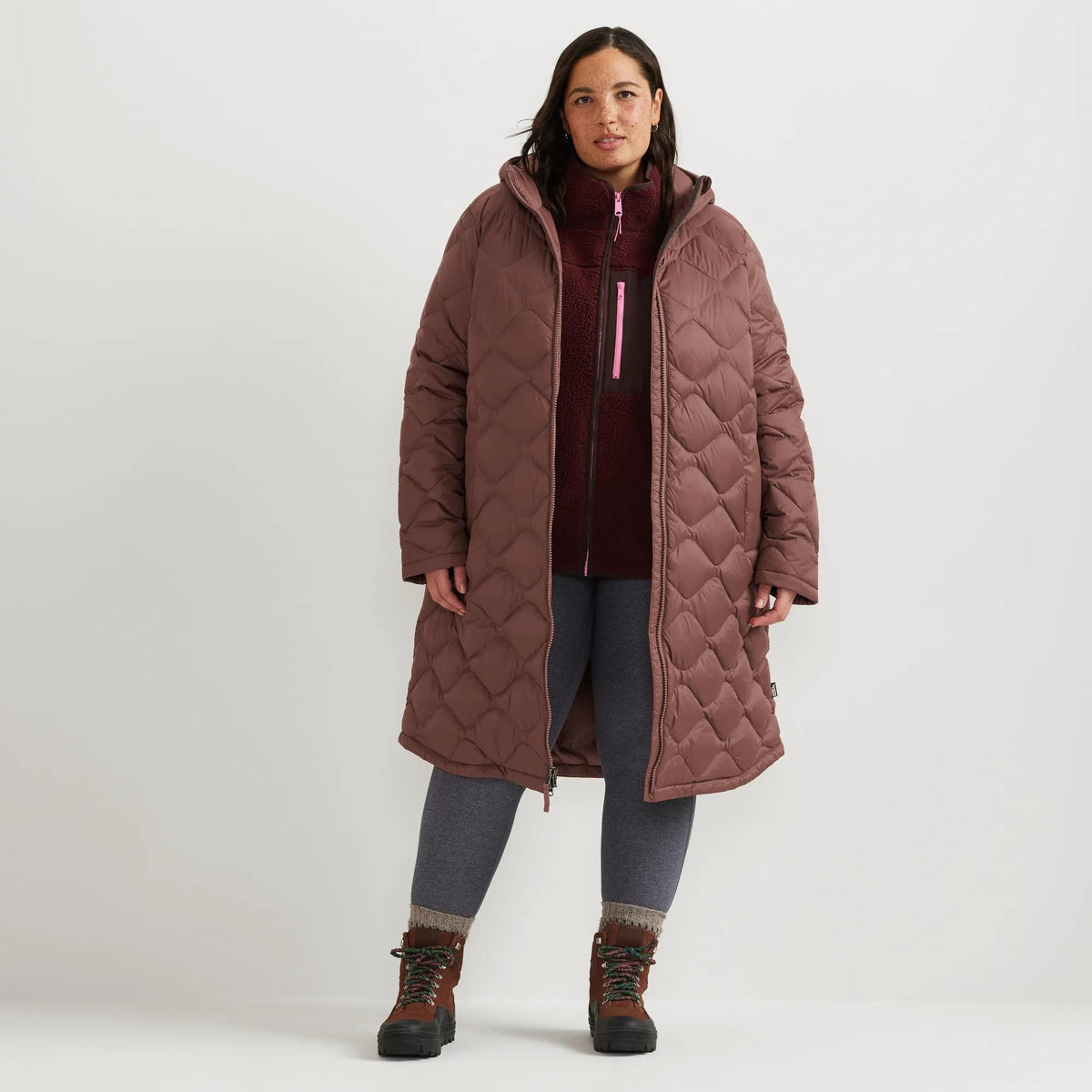 Women's Shaw Down Hooded Parka-Plum-Plus-15