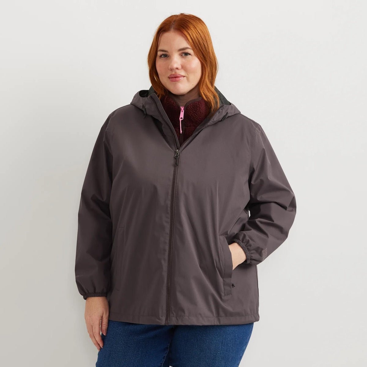 Women's Rainy Pass Water-Repellent Hooded Jacket-Aubergine-Plus-9